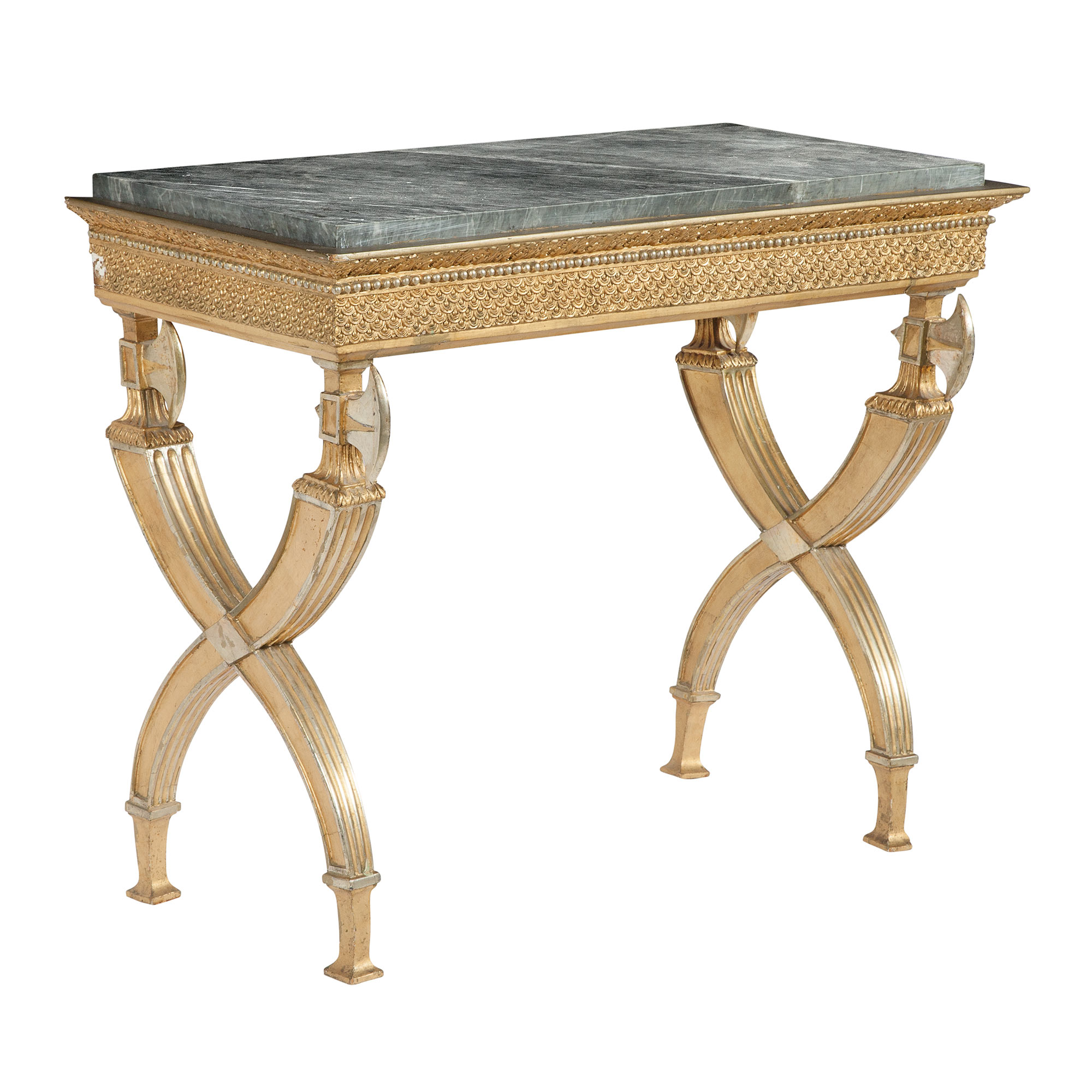 Lot image - Northern European Neoclassical Giltwood Console