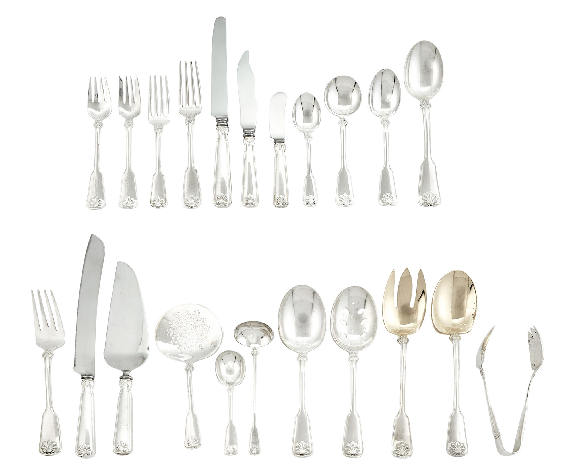 Lot image - Tiffany & Co. Sterling Silver Shell & Thread