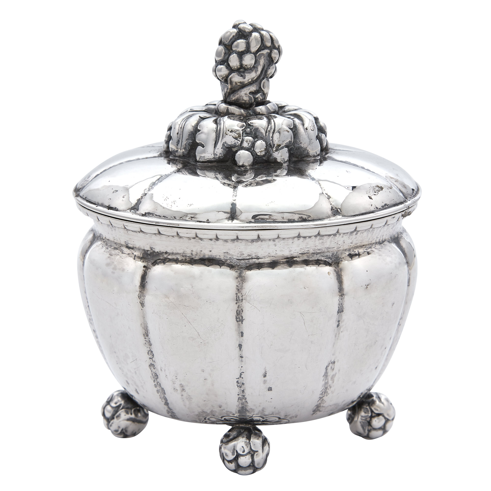 Lot image - Georg Jensen Sterling Silver Covered Footed Bowl