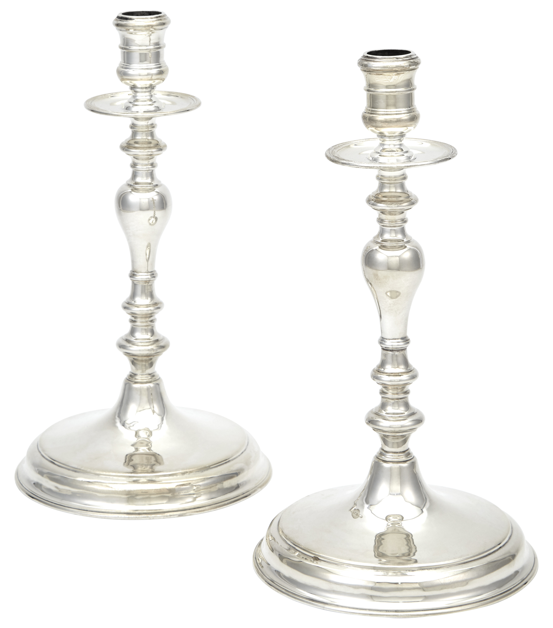 Lot image - Pair of English Silver Candlesticks