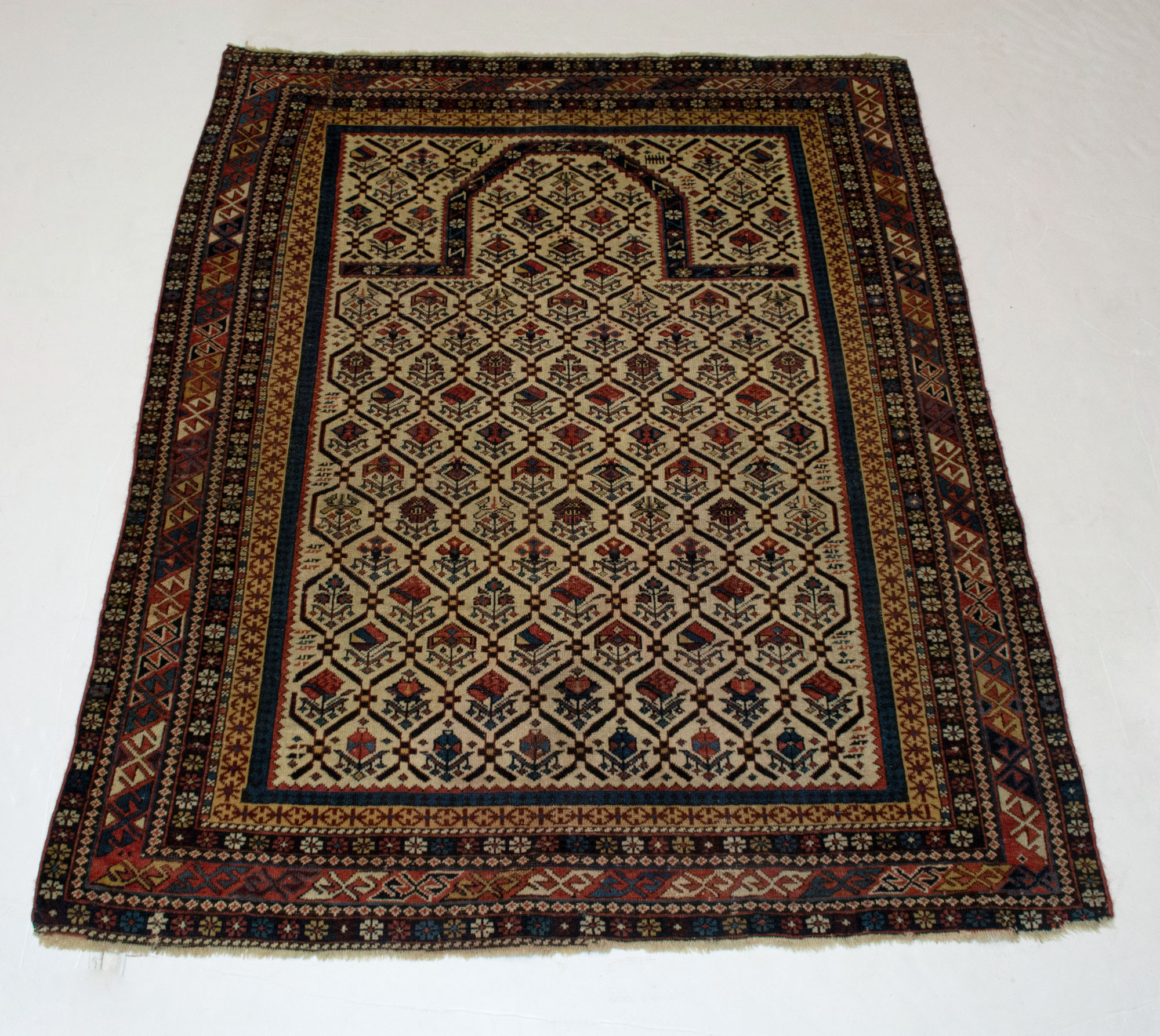 Lot image - Marasali Shirvan Prayer Rug