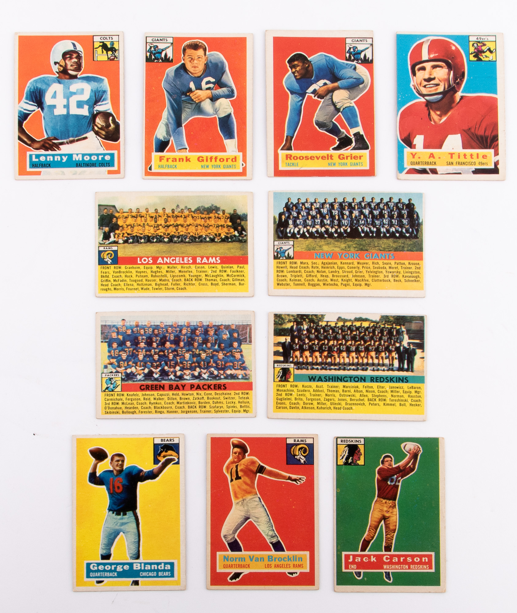 Lot image - Collection of 1956 Football Cards