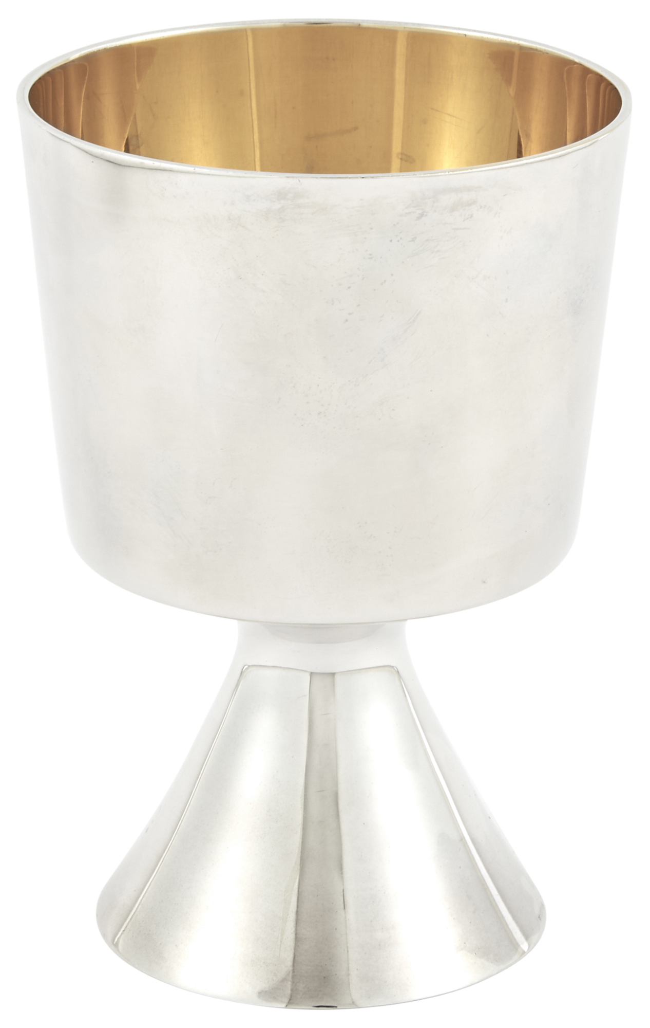 Lot image - Modernist Sterling Silver and Parcel-Gilt Goblet