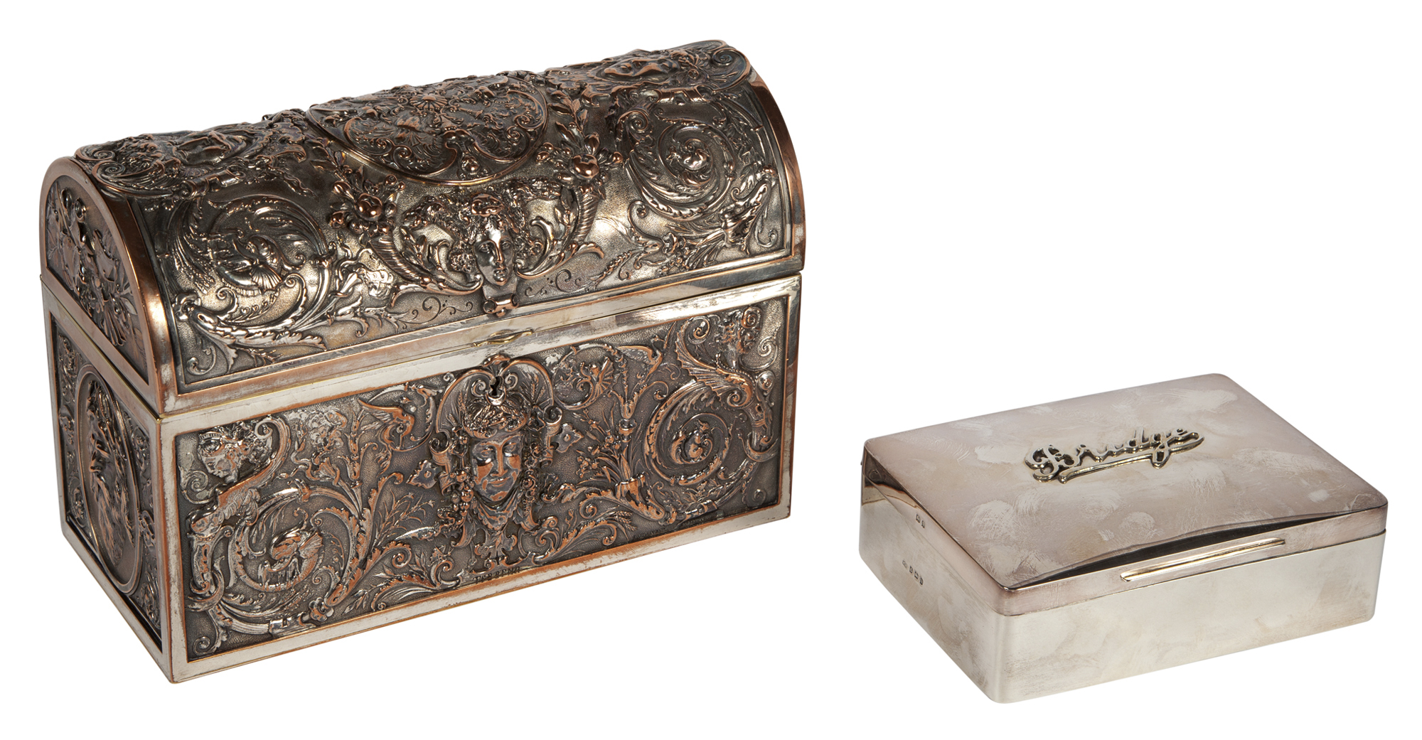 Lot image - English Sterling Silver Card Box