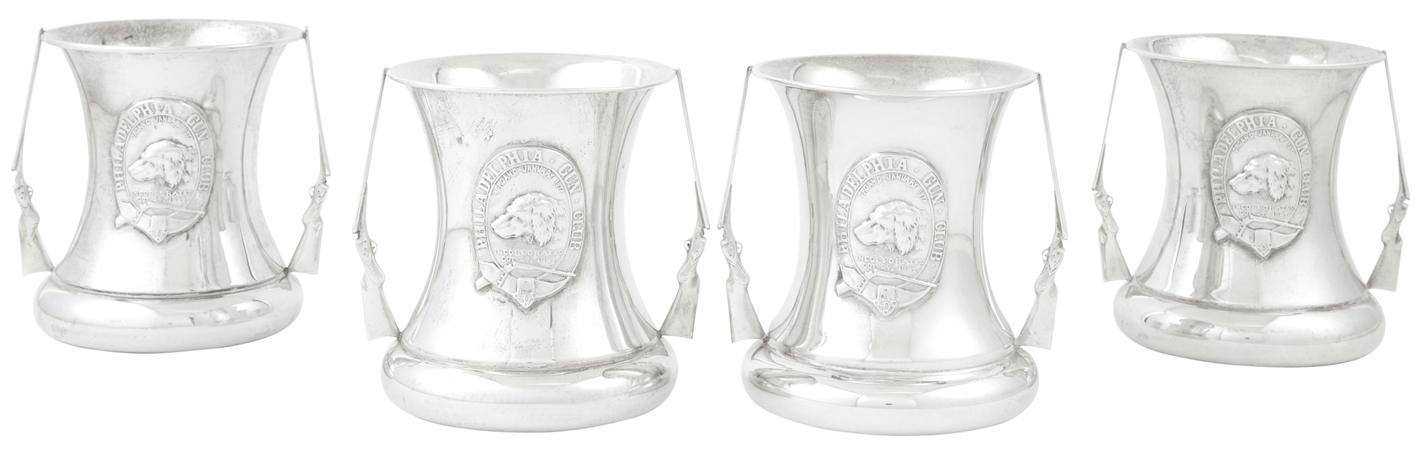 Lot image - Four J.E. Caldwell & Co. Sterling Silver Trophy Cups