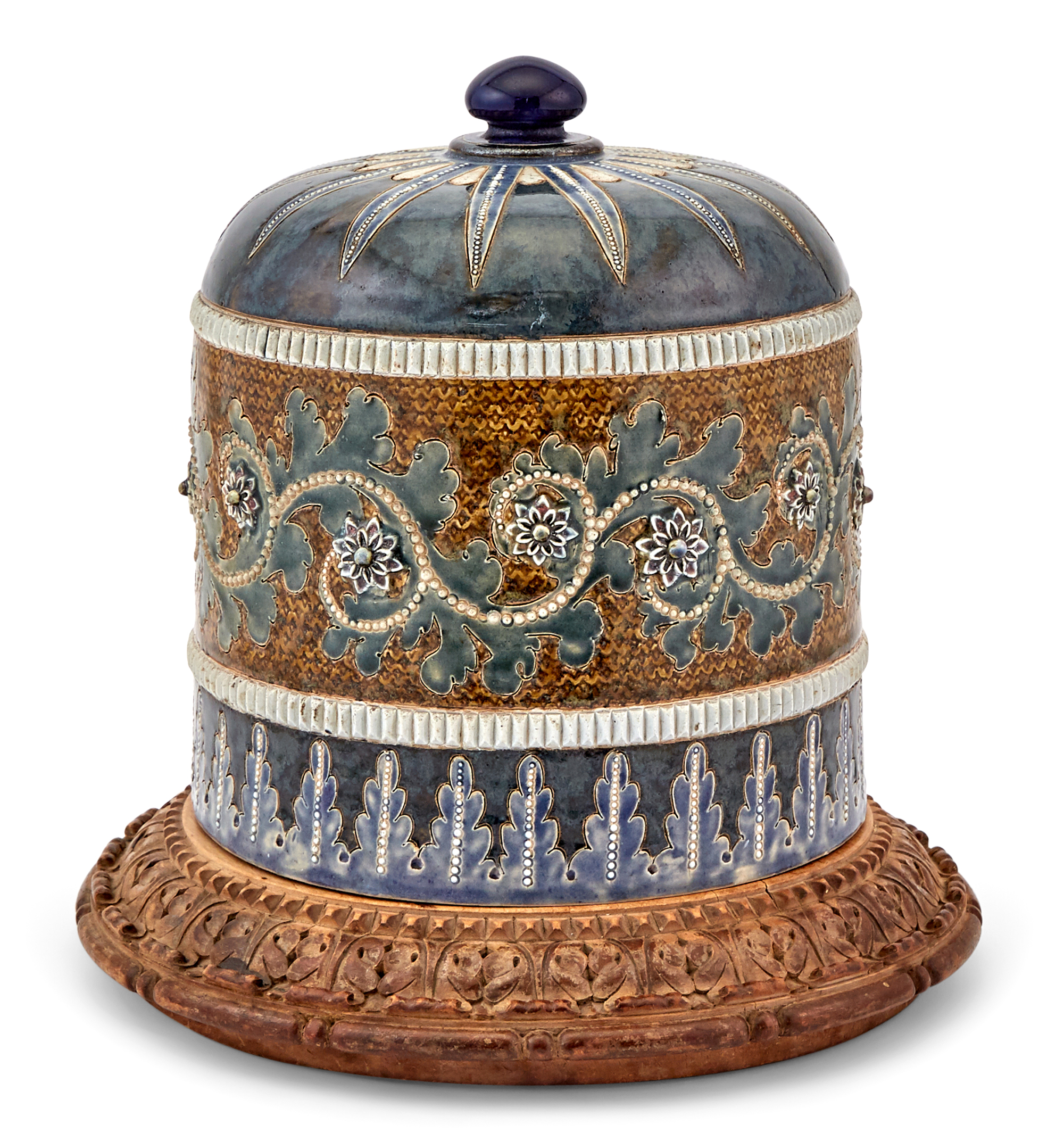 Lot image - Doulton Lambeth Stoneware Stilton Cheese Dome