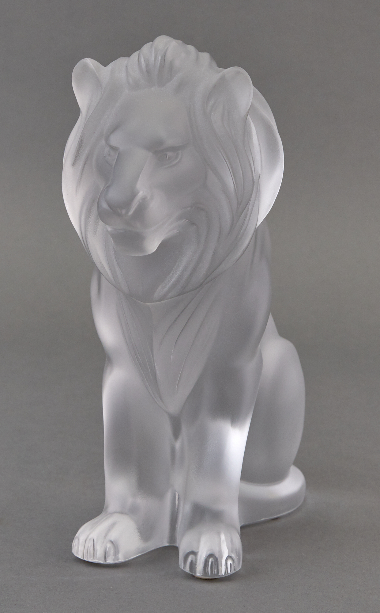 Lot image - Lalique Glass Lion Sculpture