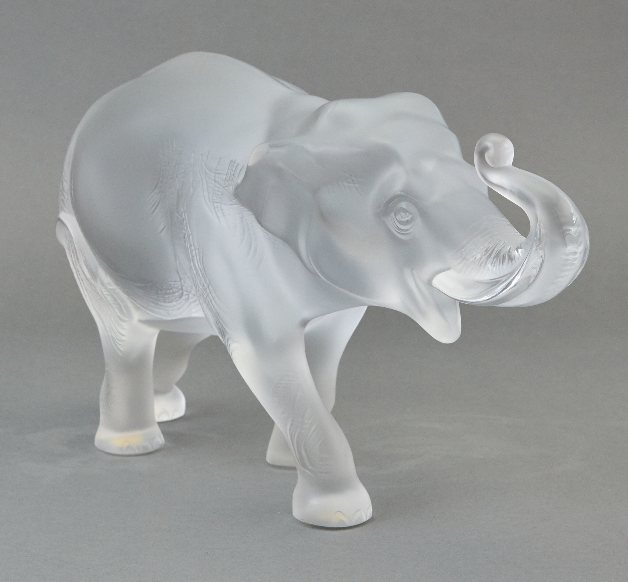 Lot image - Lalique Glass Elephant Sculpture