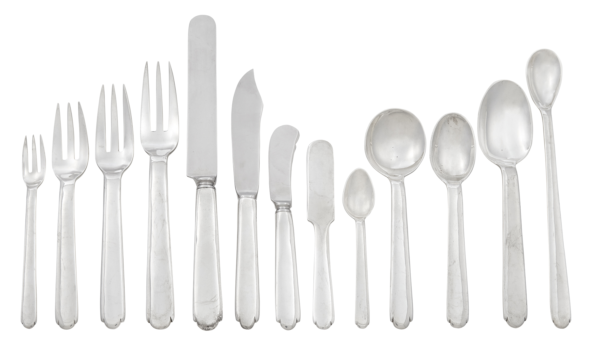 Lot image - Cartier Sterling Silver Flatware Service