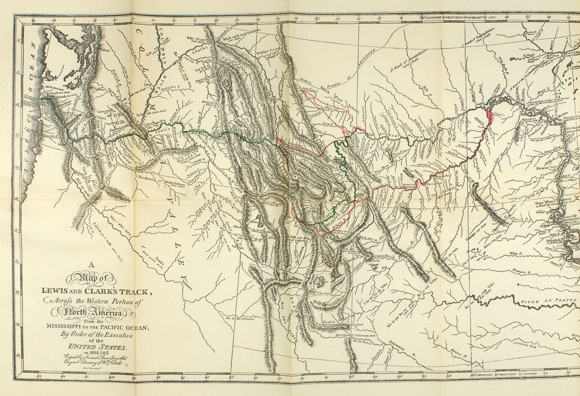 Lot image - [LEWIS & CLARK]  History of the Expedition of Captains Lewis and Clark 1804-5-6. Reprinted from the edition of 1814.