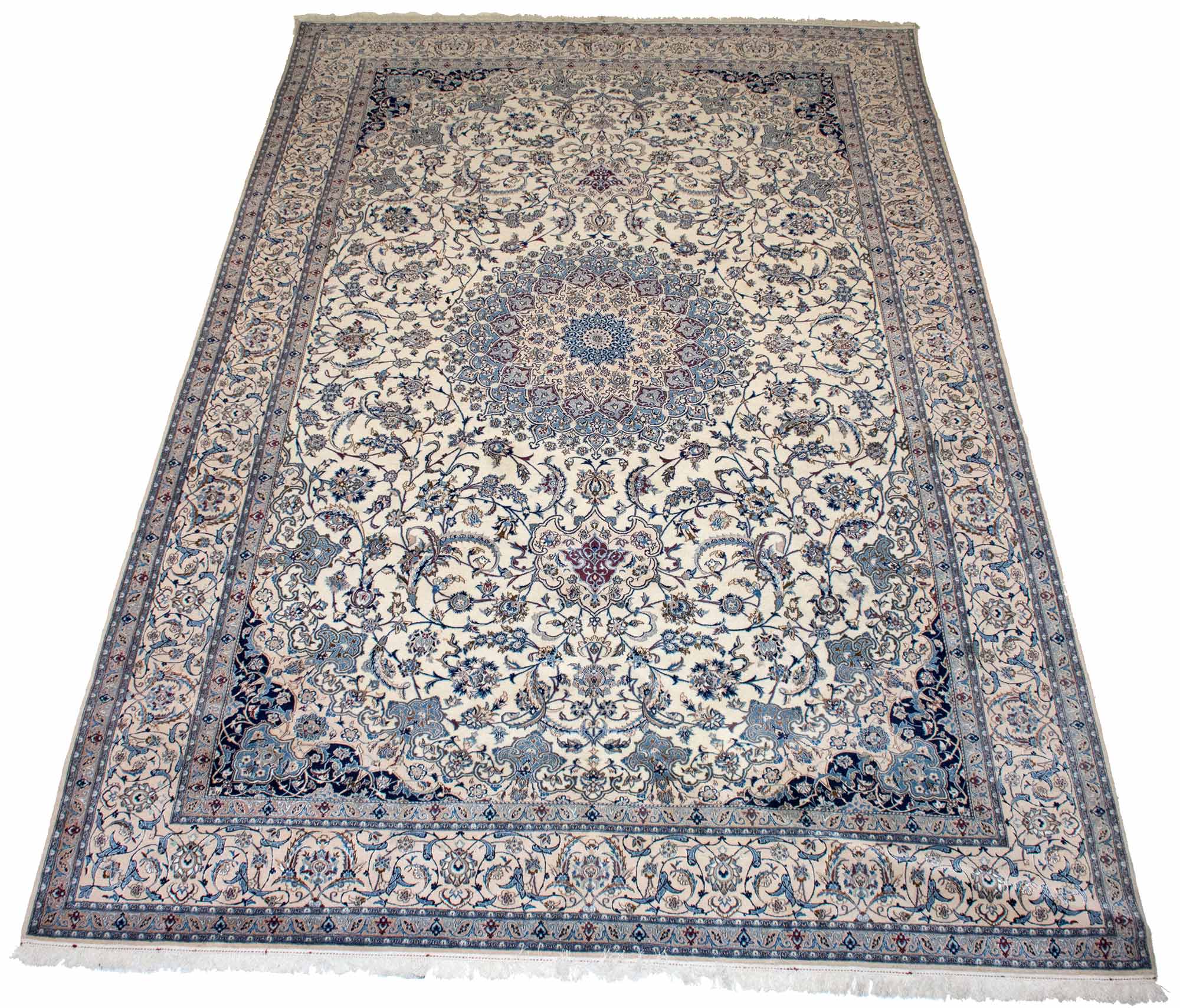 Lot image - Silk and Wool Nain Carpet