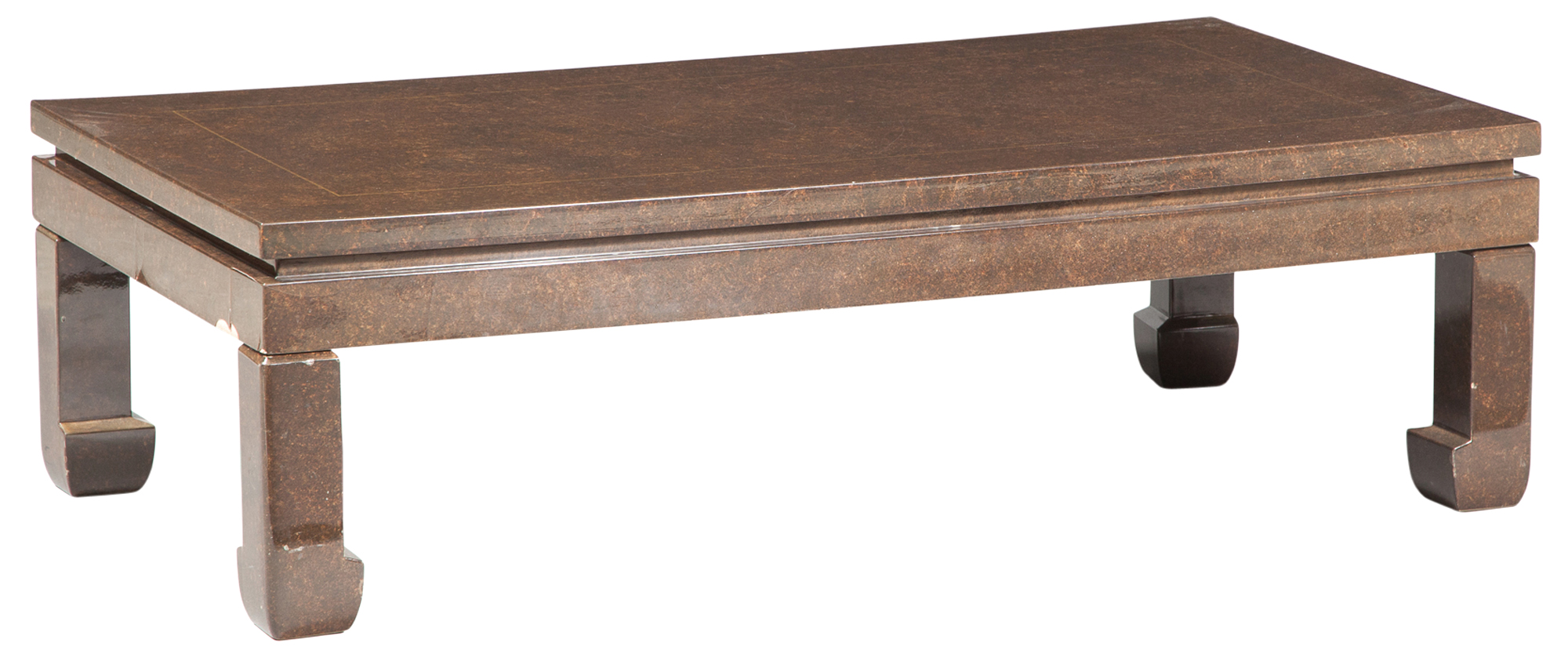 Lot image - Chinese Stye Brown Lacquer Low Table