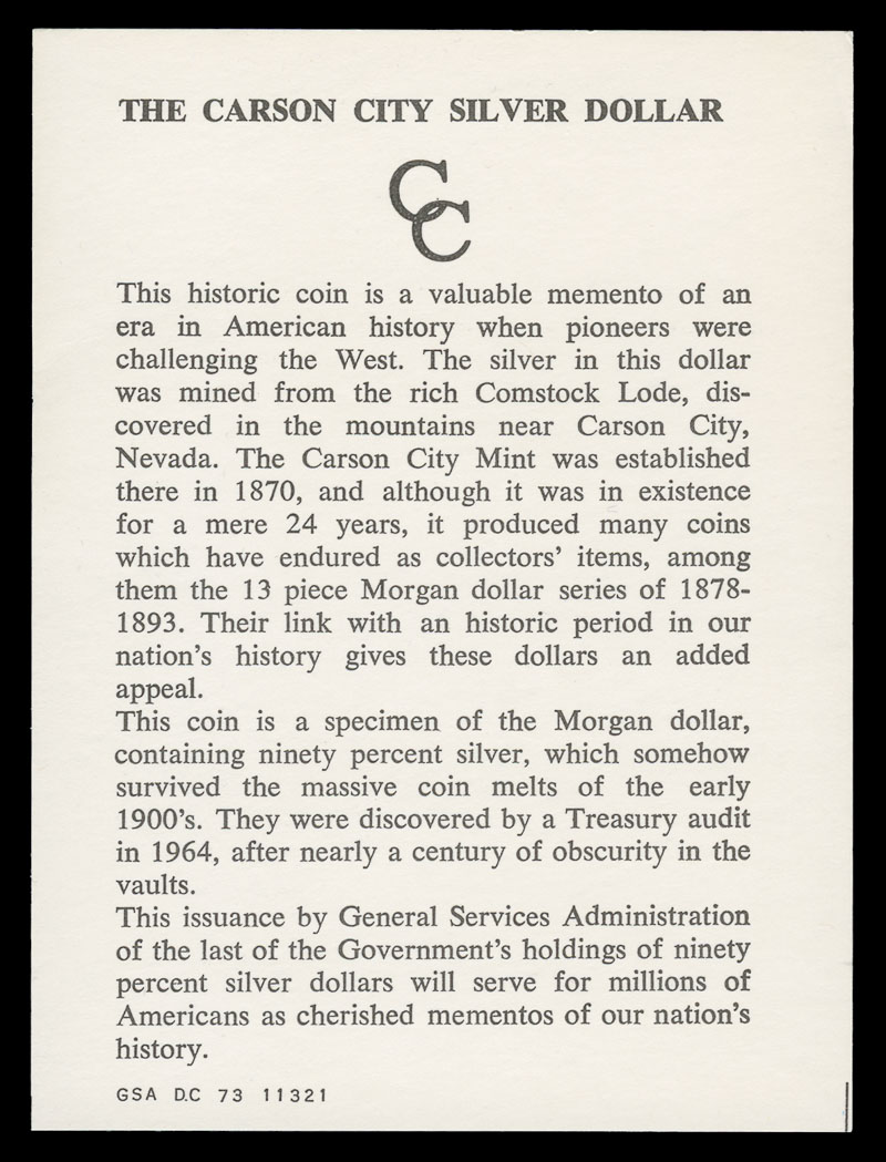 Lot image - United States Morgan Dollar Carson City Mint Selection