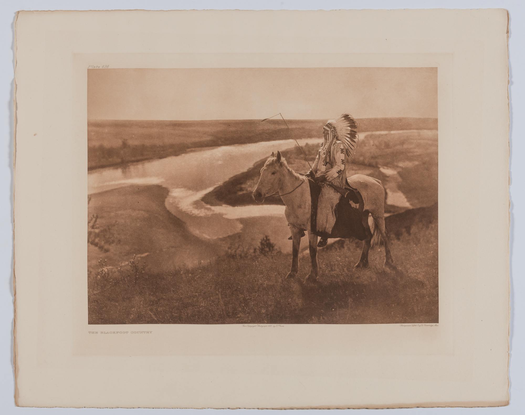 Lot image - CURTIS, EDWARD SHERRIFF (1868-1952)  Nine large-format photogravures from Portfolio XVIII and XIX, The North American Indian.