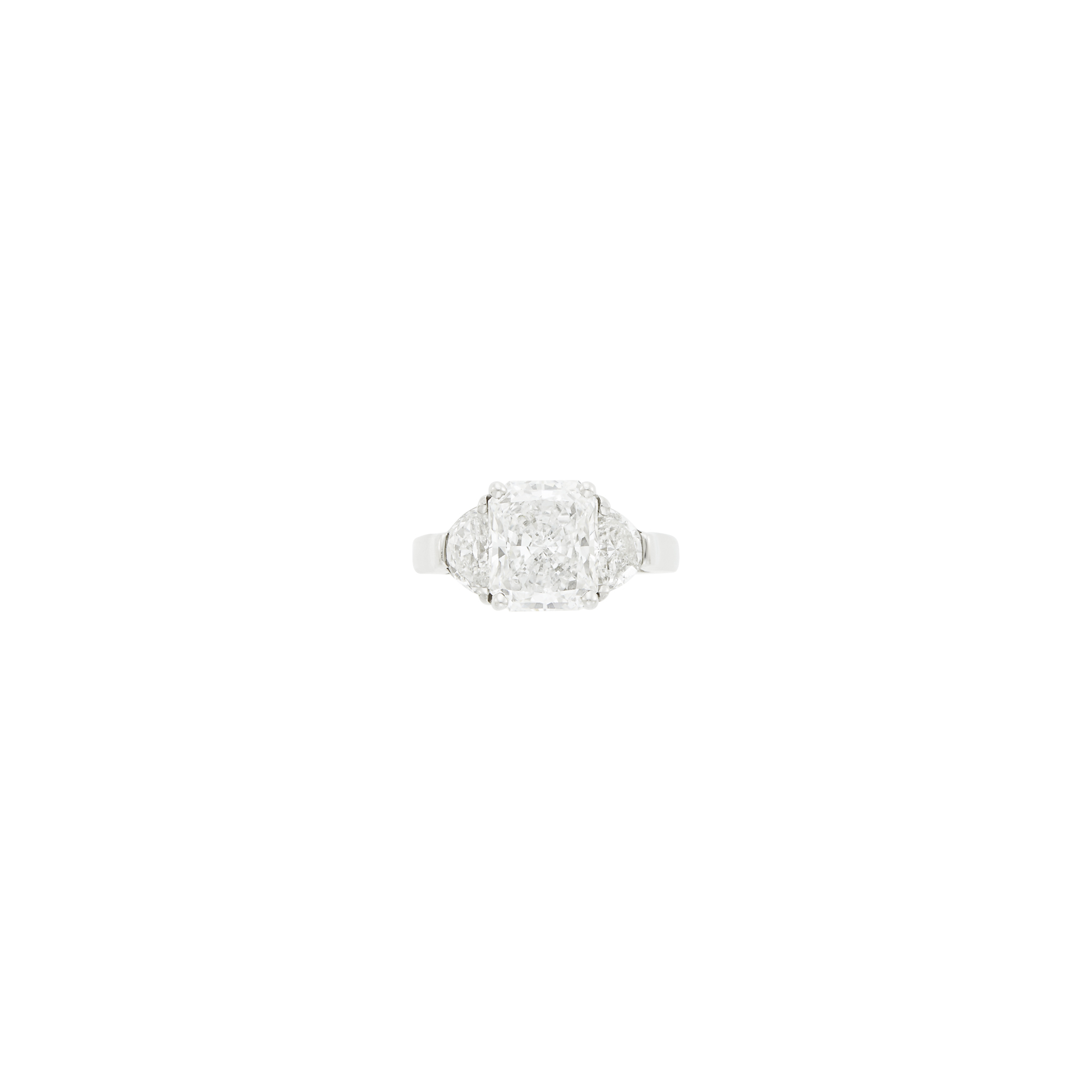 Lot image - Platinum and Diamond Ring