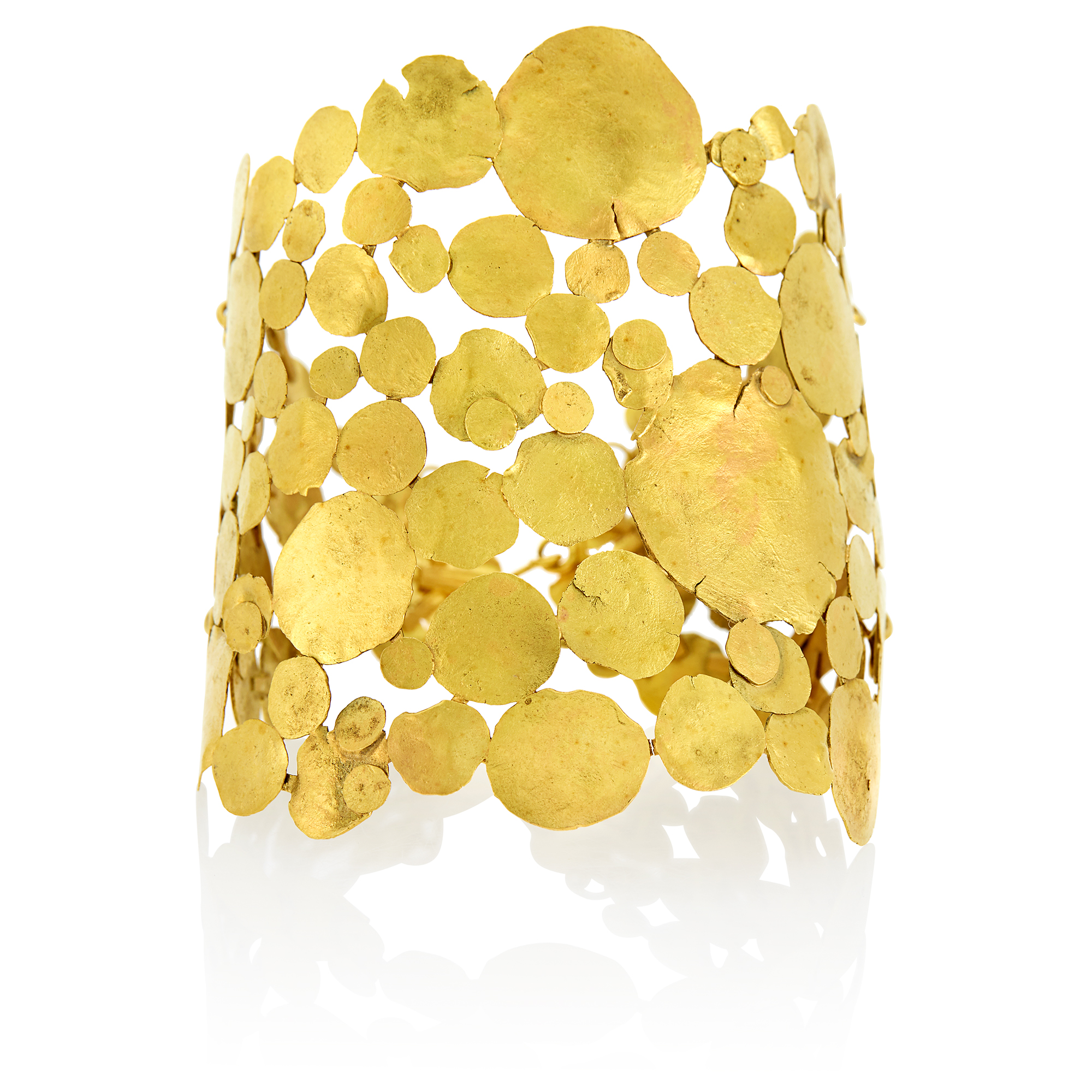 Lot image - Modernist Gold Cuff Bracelet