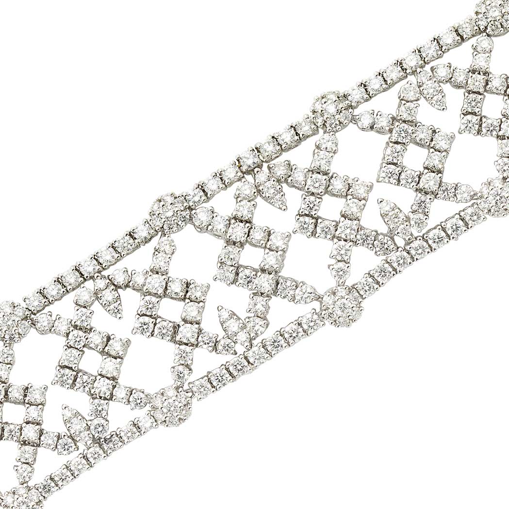 Lot image - White Gold and Diamond Bracelet