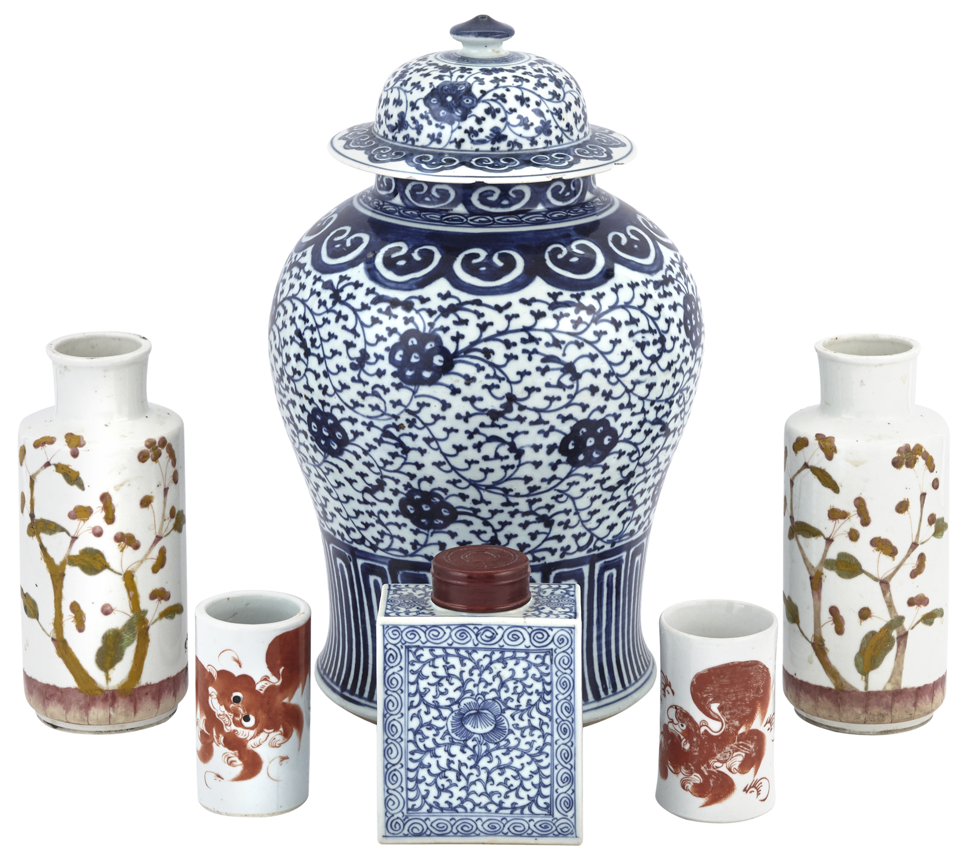 Lot image - Group of Six Chinese Porcelain Articles