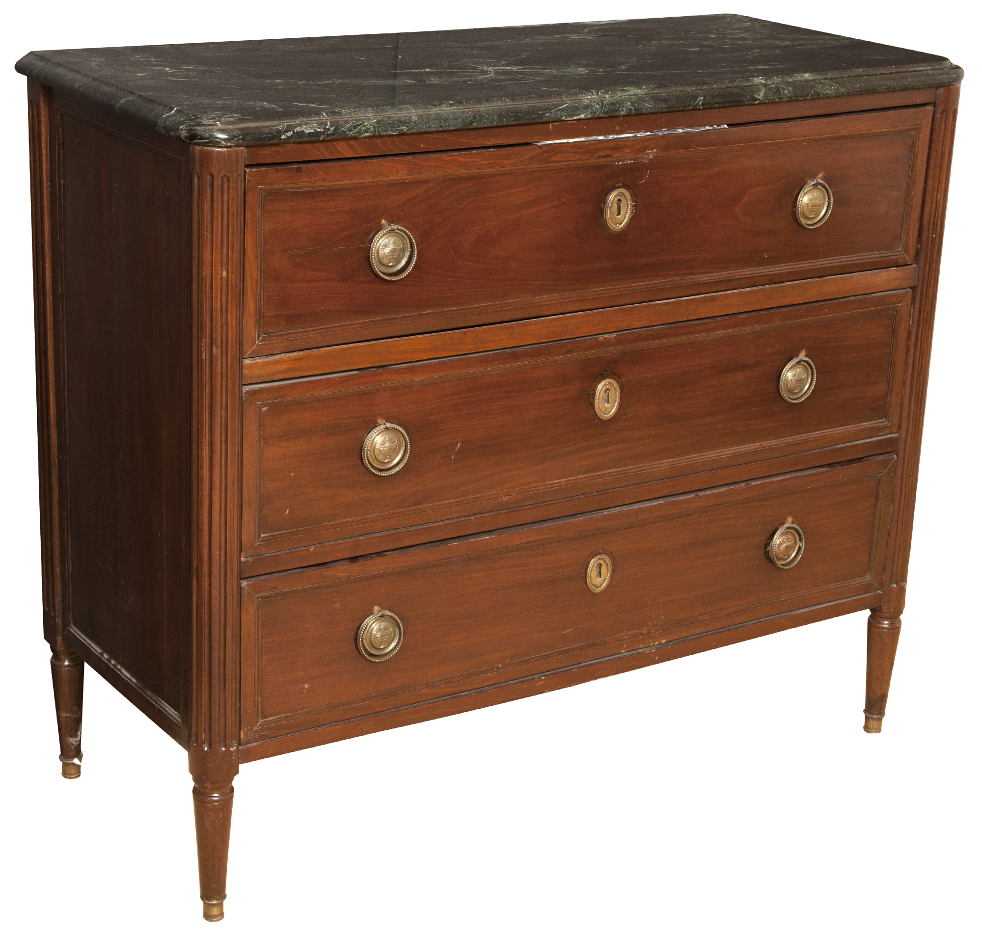 Lot image - Louis XVI Mahogany Secretaire/Commode