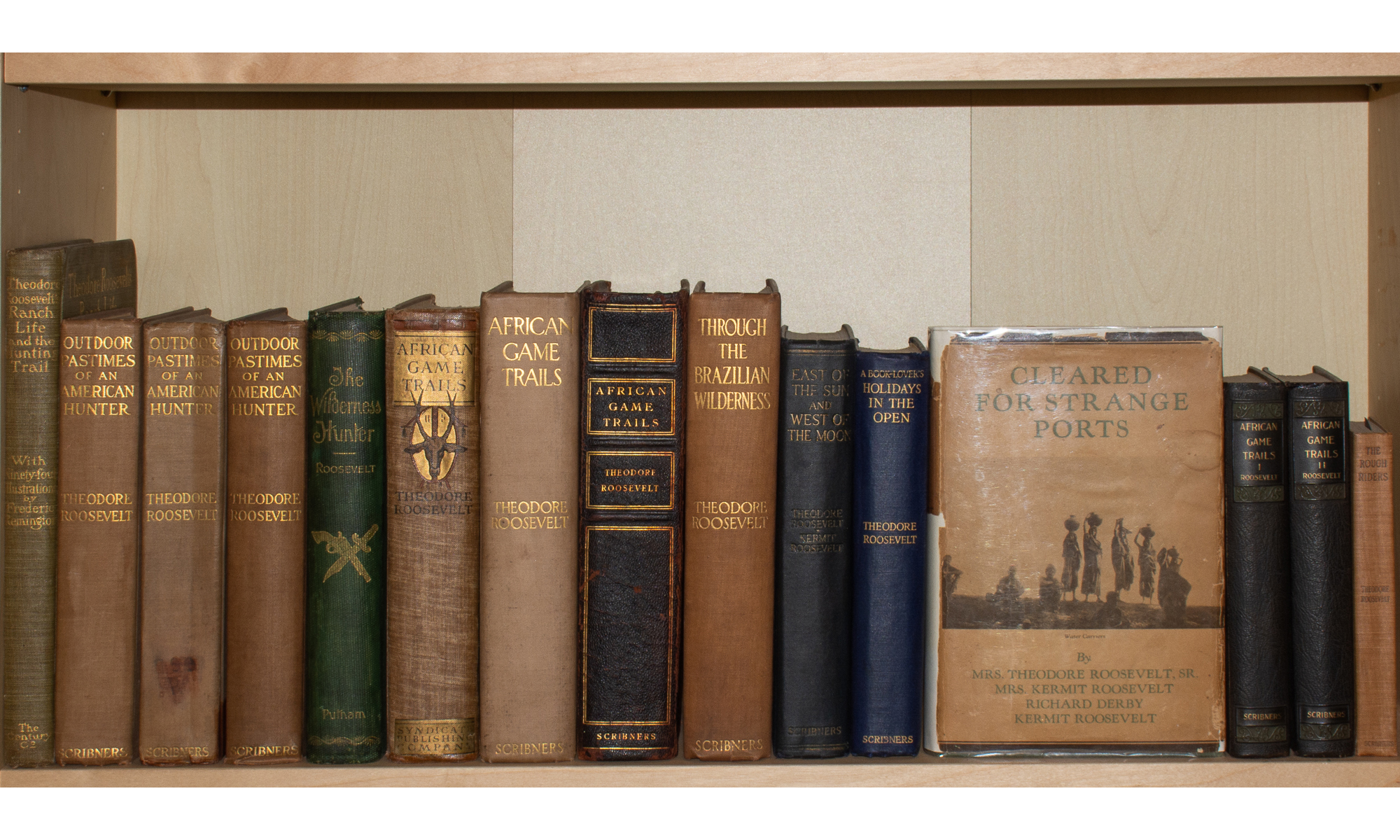 Lot image - ROOSEVELT, THEODORE  14 titles, including first editions.