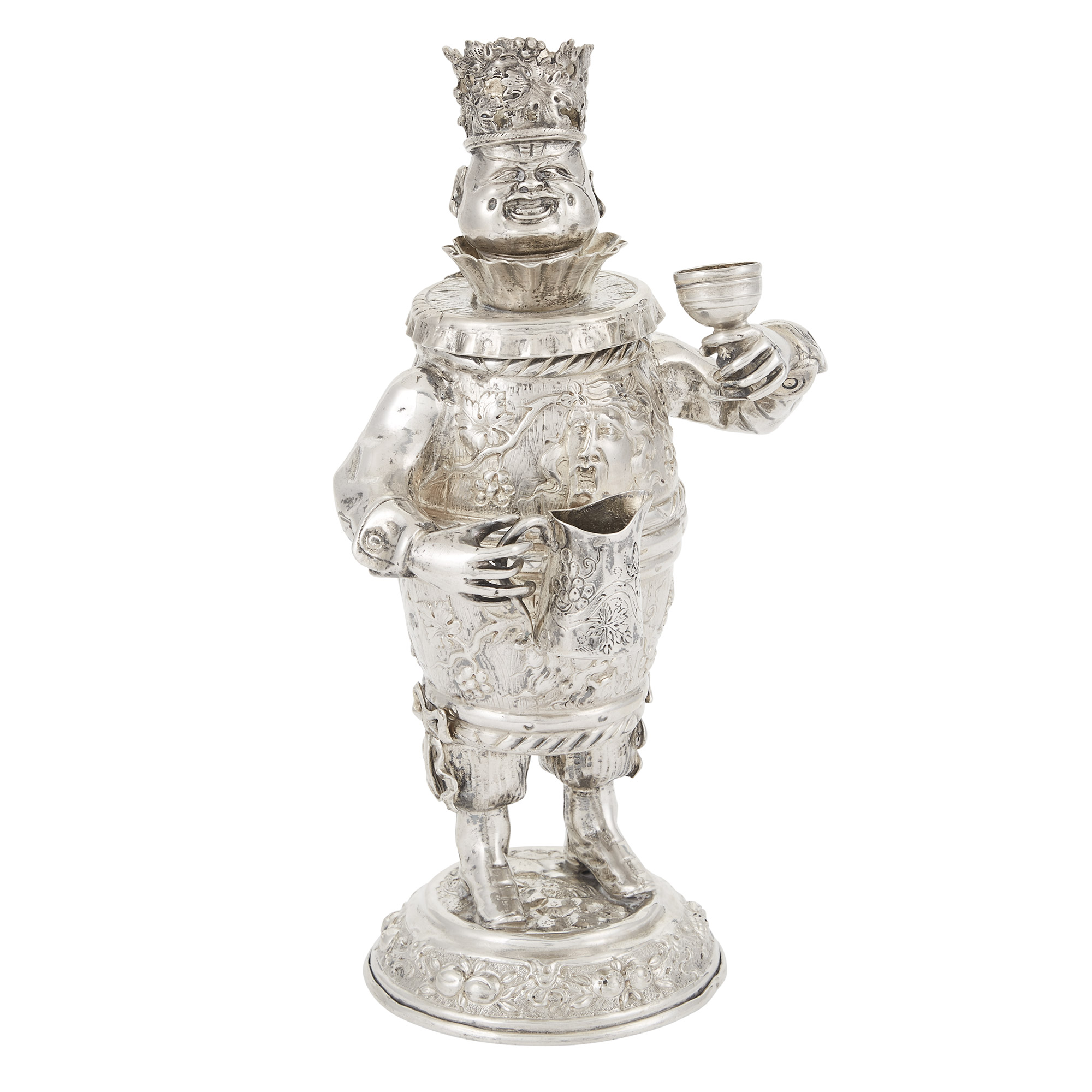 Lot image - German Silver Novelty Figural Drinking Vessel