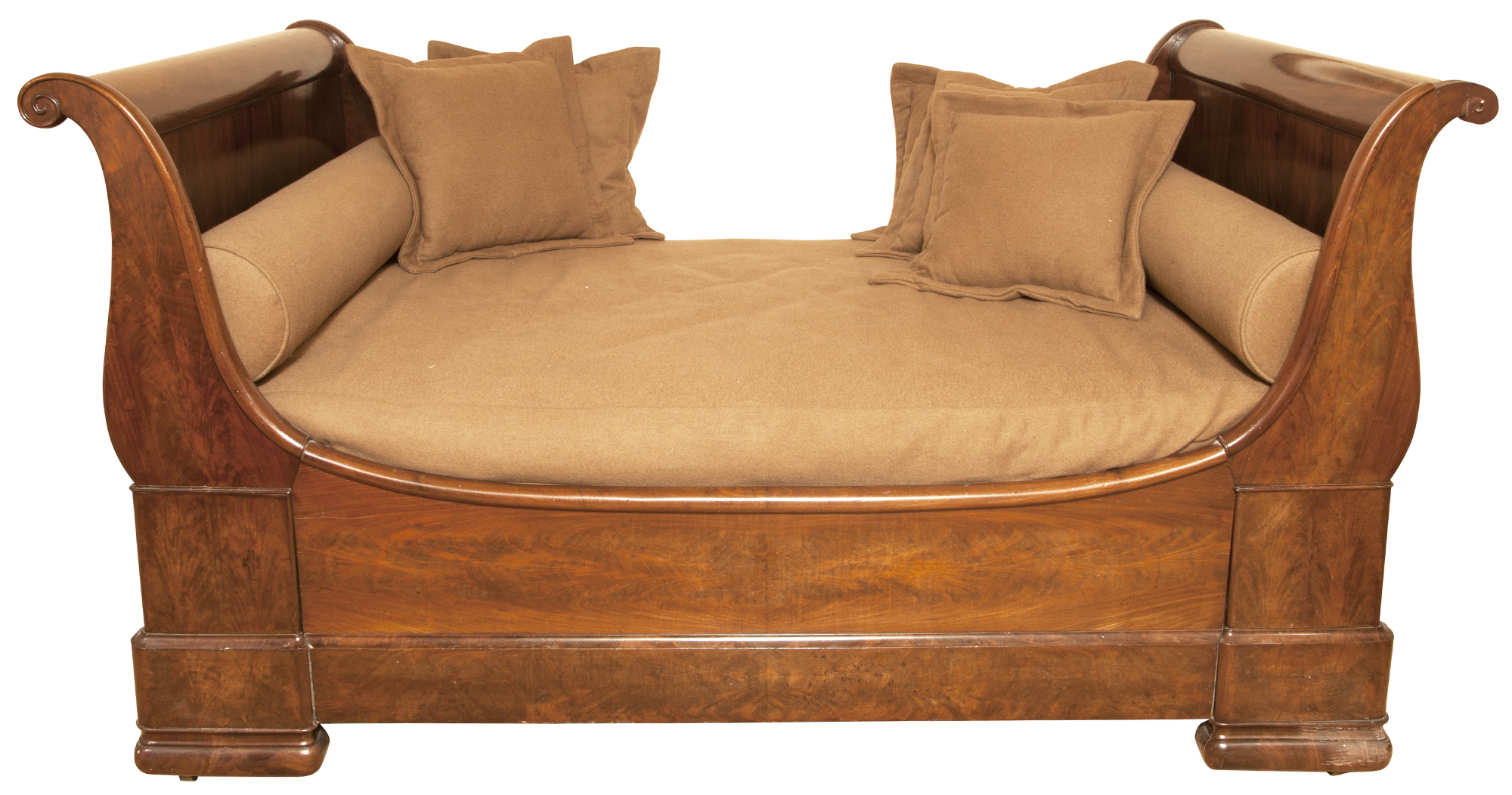 Lot image - Empire Mahogany Sleigh Bed