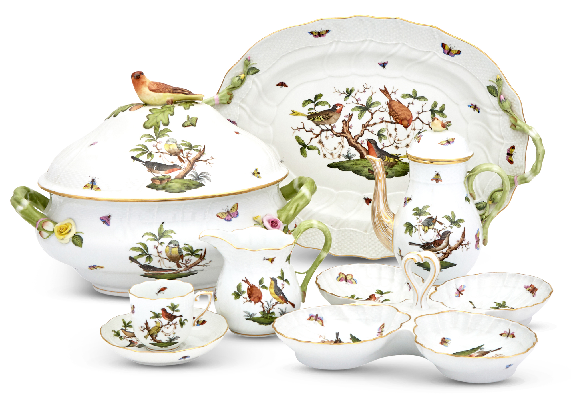 Lot image - Herend Porcelain Rothschild Bird