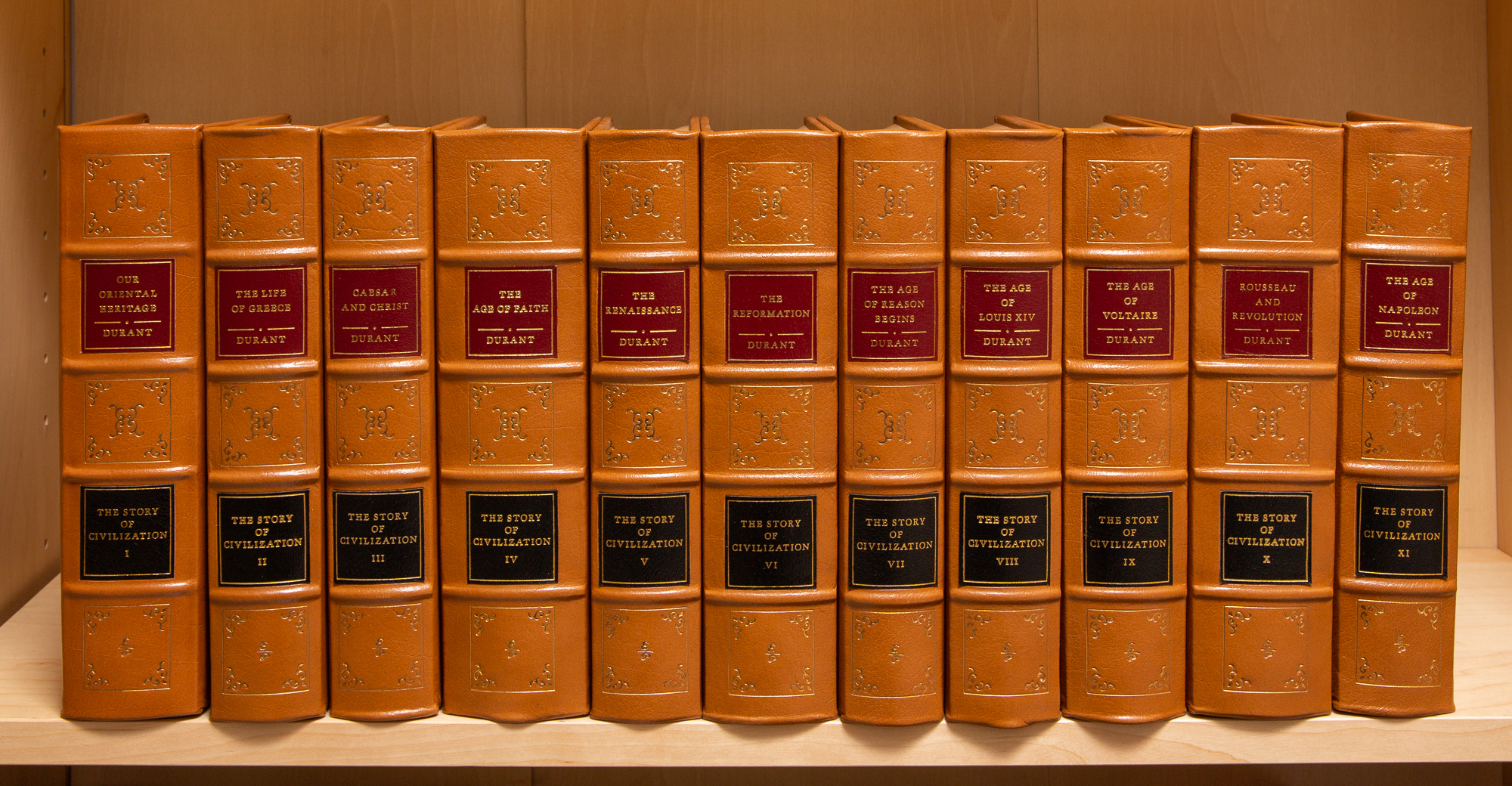 Lot image - [EASTON PRESS]  DURANT, WILL. The Story of Civilization.