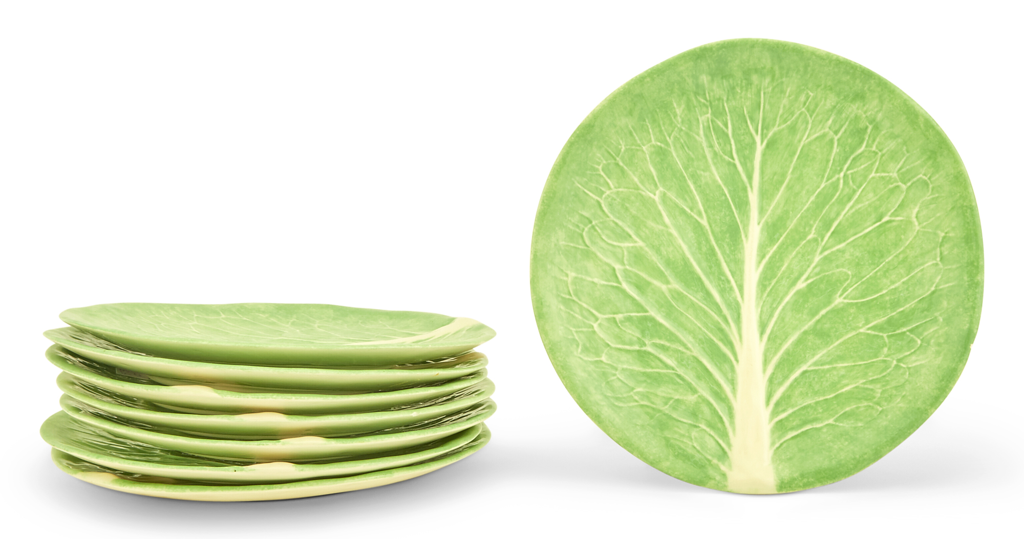 Lot image - Set of Eight Dodie Thayer Lettuce Plates