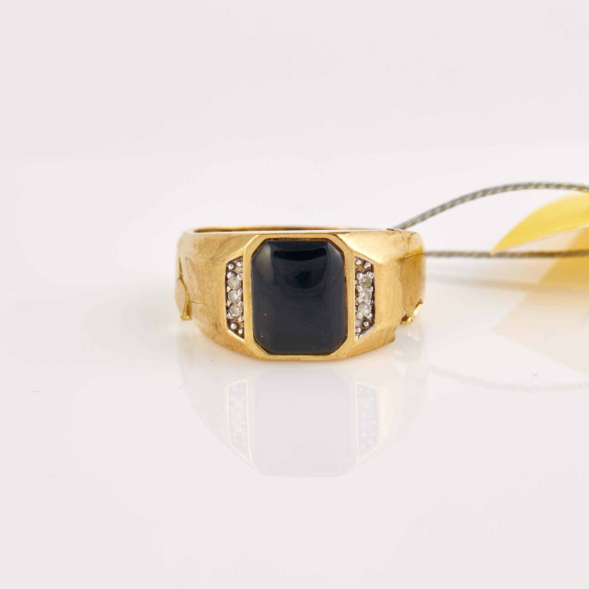 Lot image - Diamond and Stone Ring, 10K 2 dwt. all, damaged