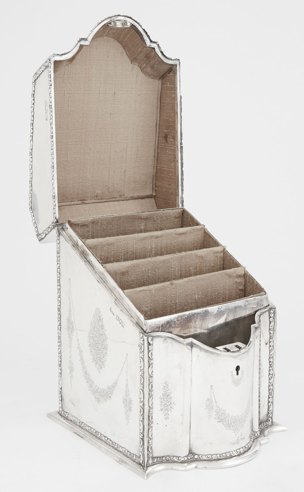 Lot image - Edward VII Sterling Silver Stationery Box