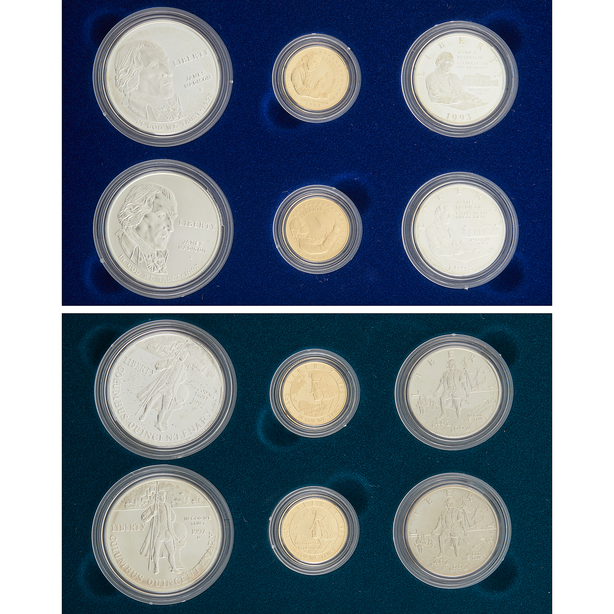 Lot image - United States Six Piece Commemorative Sets