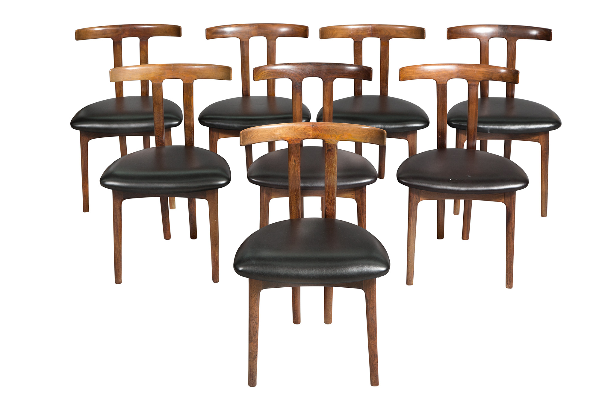 Lot image - Set of Eight Ole Wanscher Palisander T Chairs