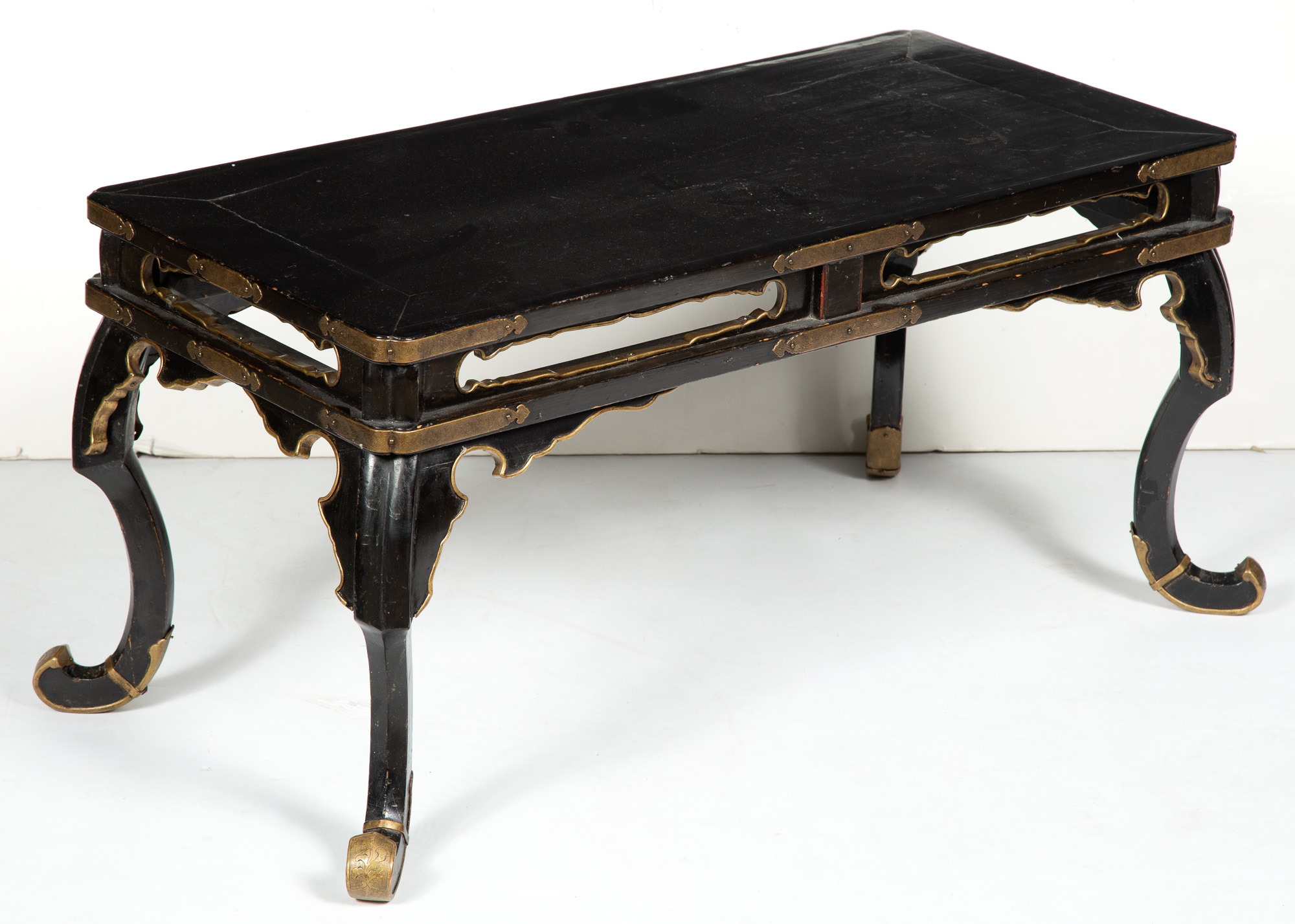 Lot image - Japanese Black Lacquer Low Table