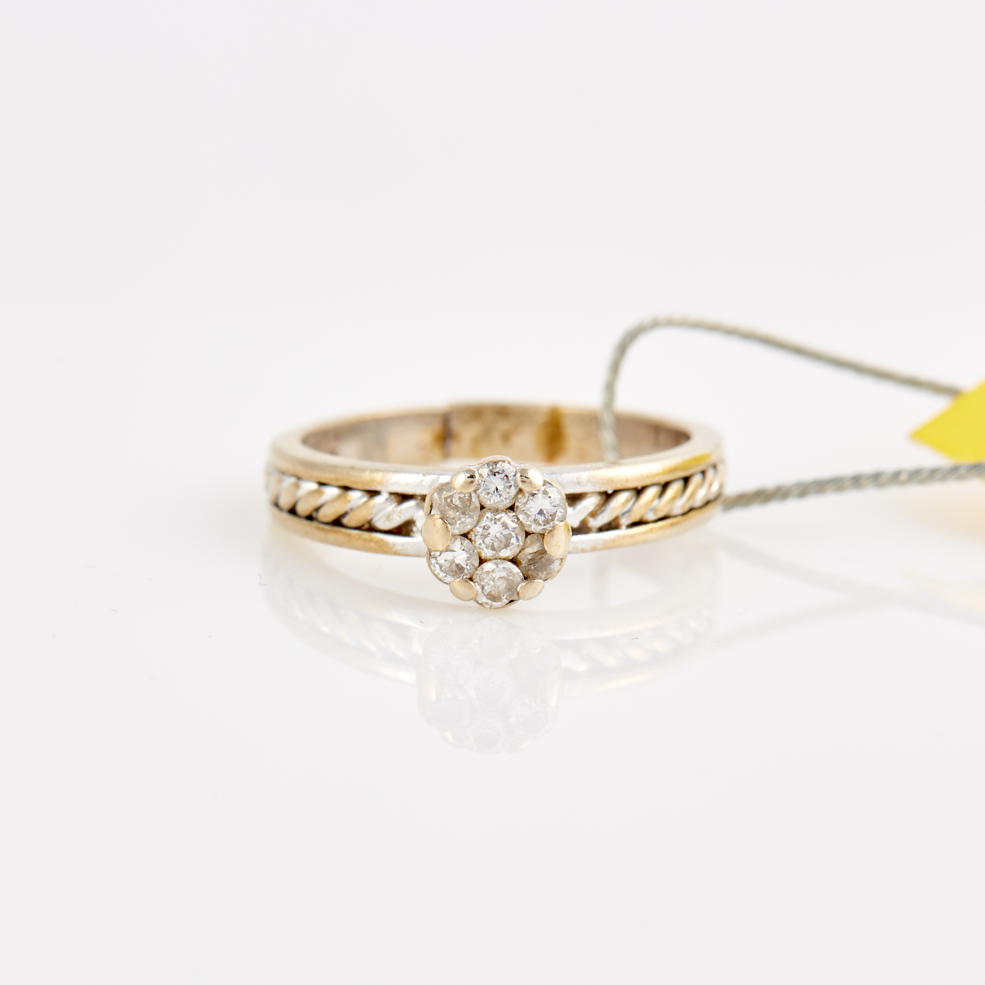 Lot image - Diamond Ring, 14K 3 dwt., damaged and stones damaged