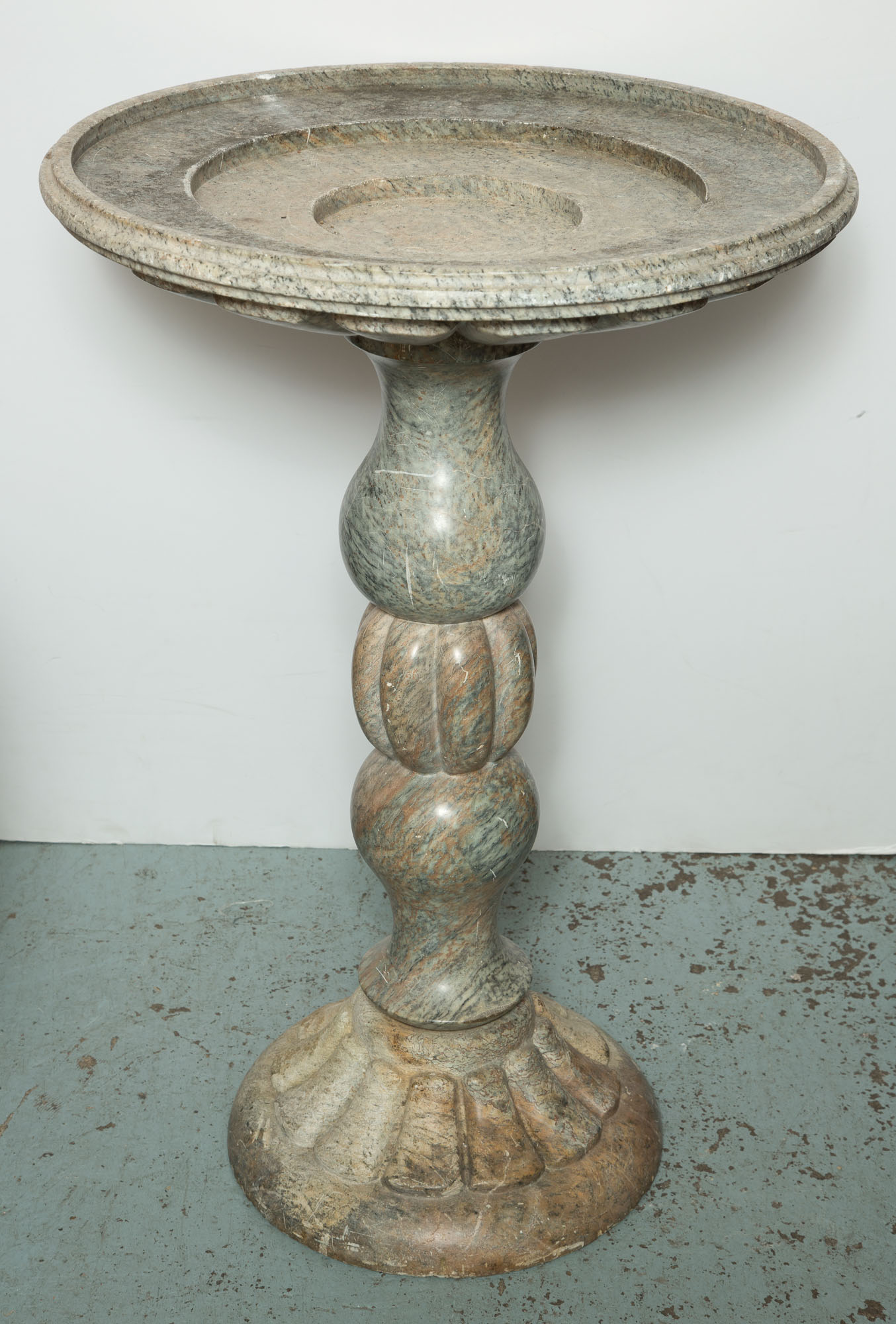 Lot image - Marble and Stone Bird Bath