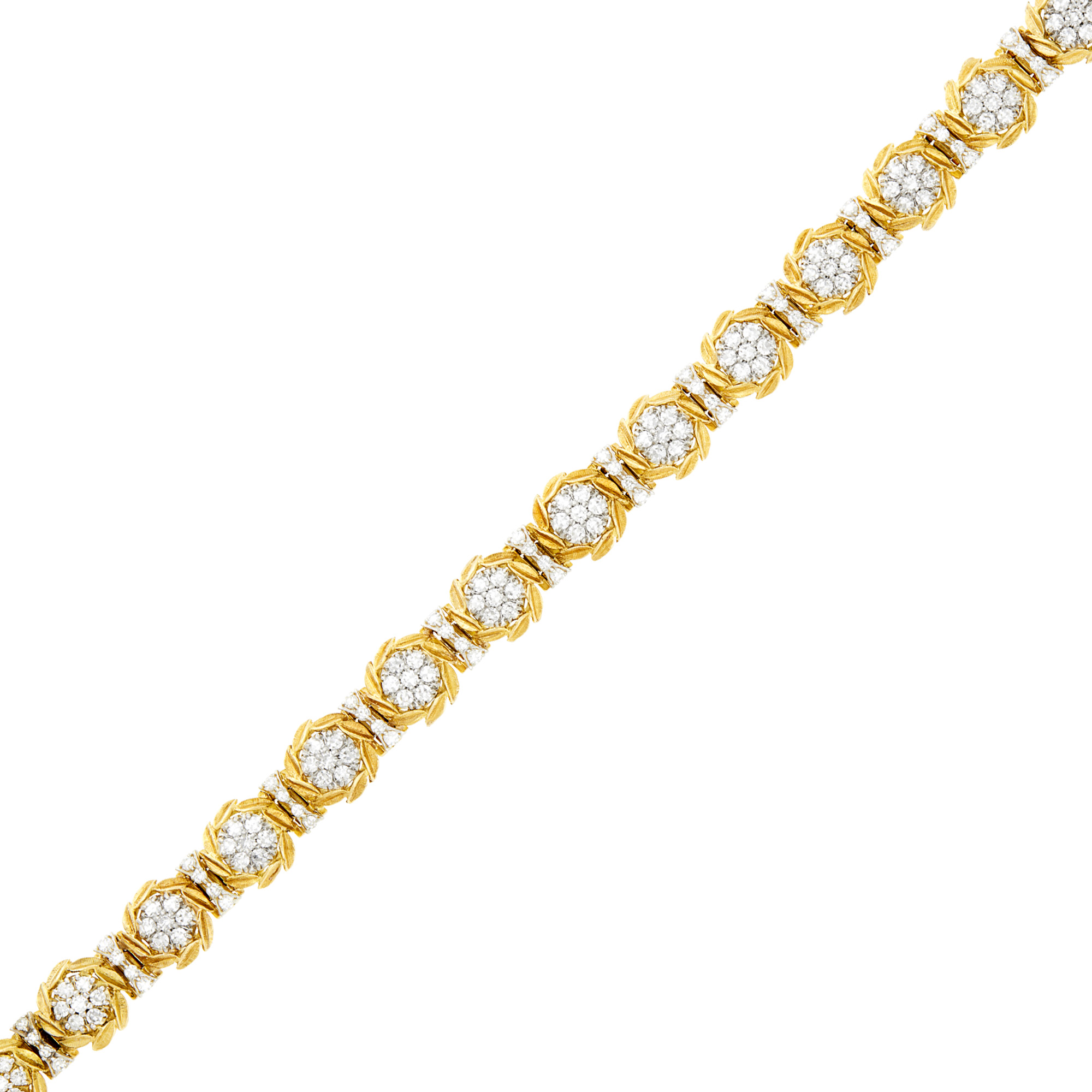 Lot image - Two-Color Gold and Diamond Bracelet