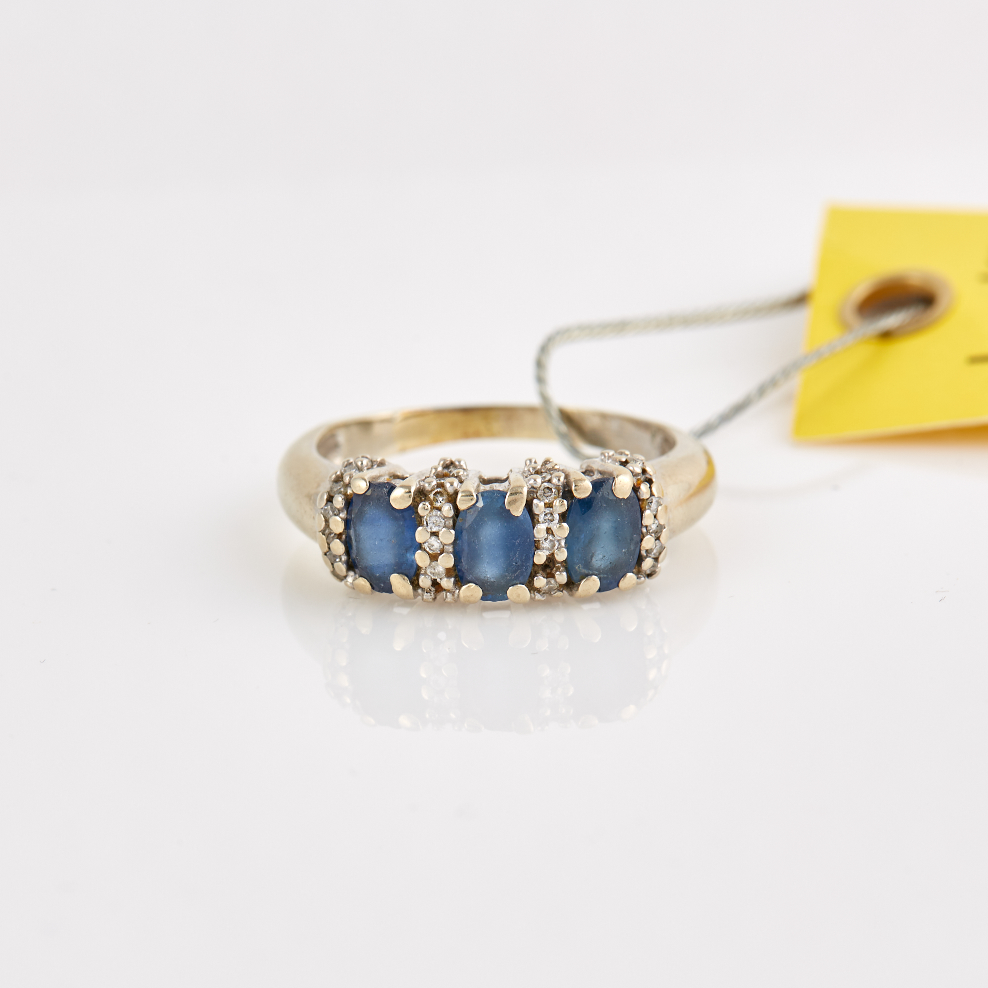 Lot image - Diamond and Stone Ring, 14K 2 dwt. all, stones damaged and stones missing