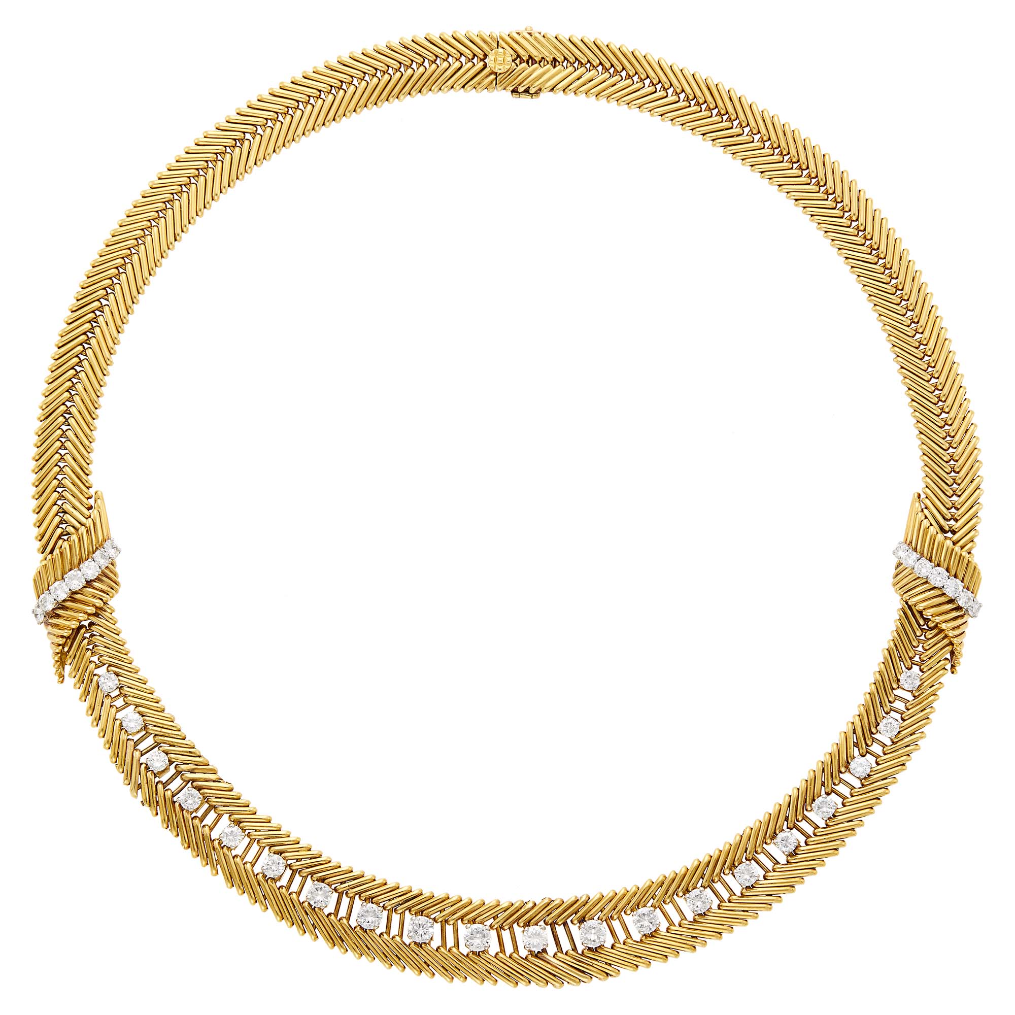Lot image - Van Cleef & Arpels Gold and Diamond Cheveux DAnge Necklace, France