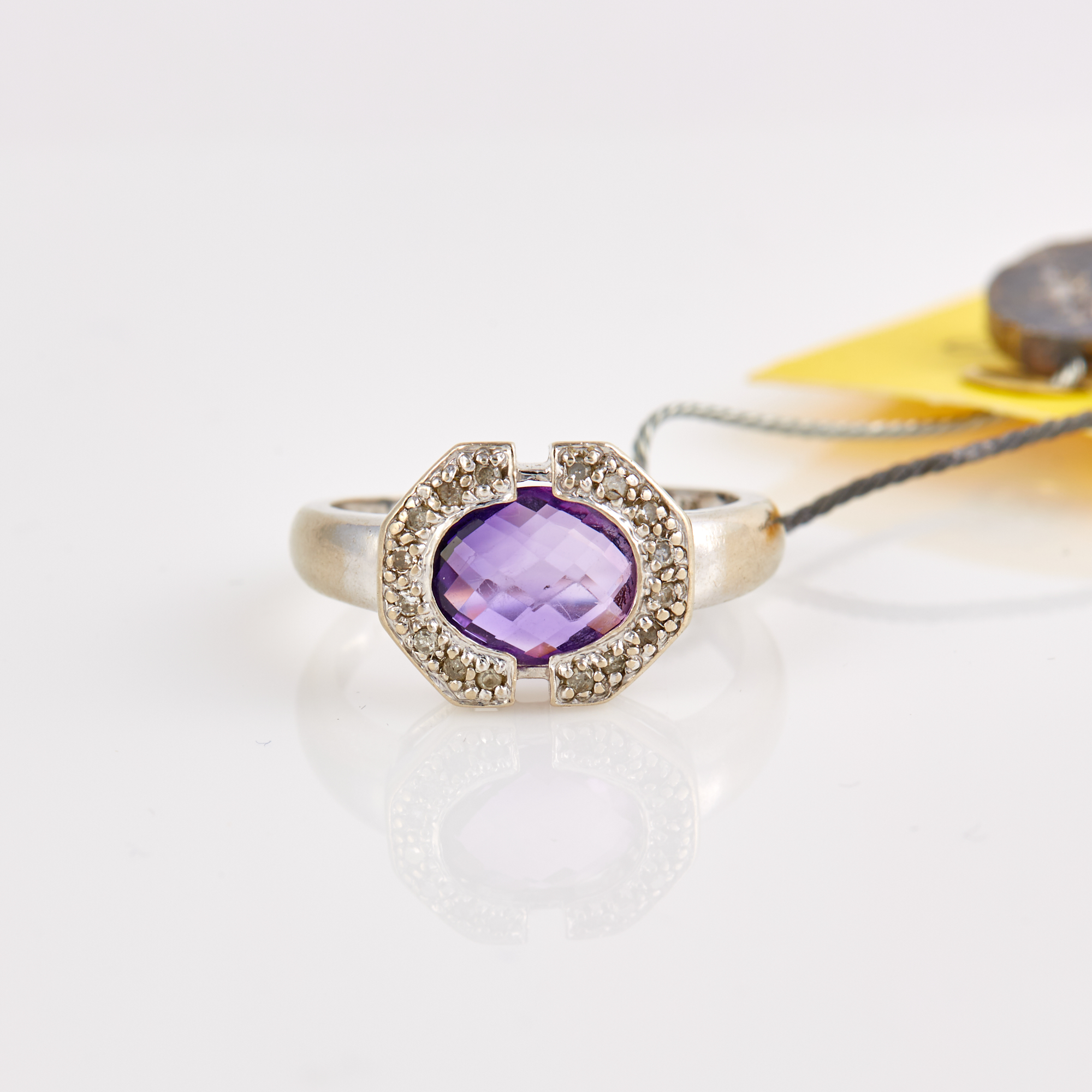 Lot image - Diamond and Stone Ring, 14K 2 dwt. all, stones damaged