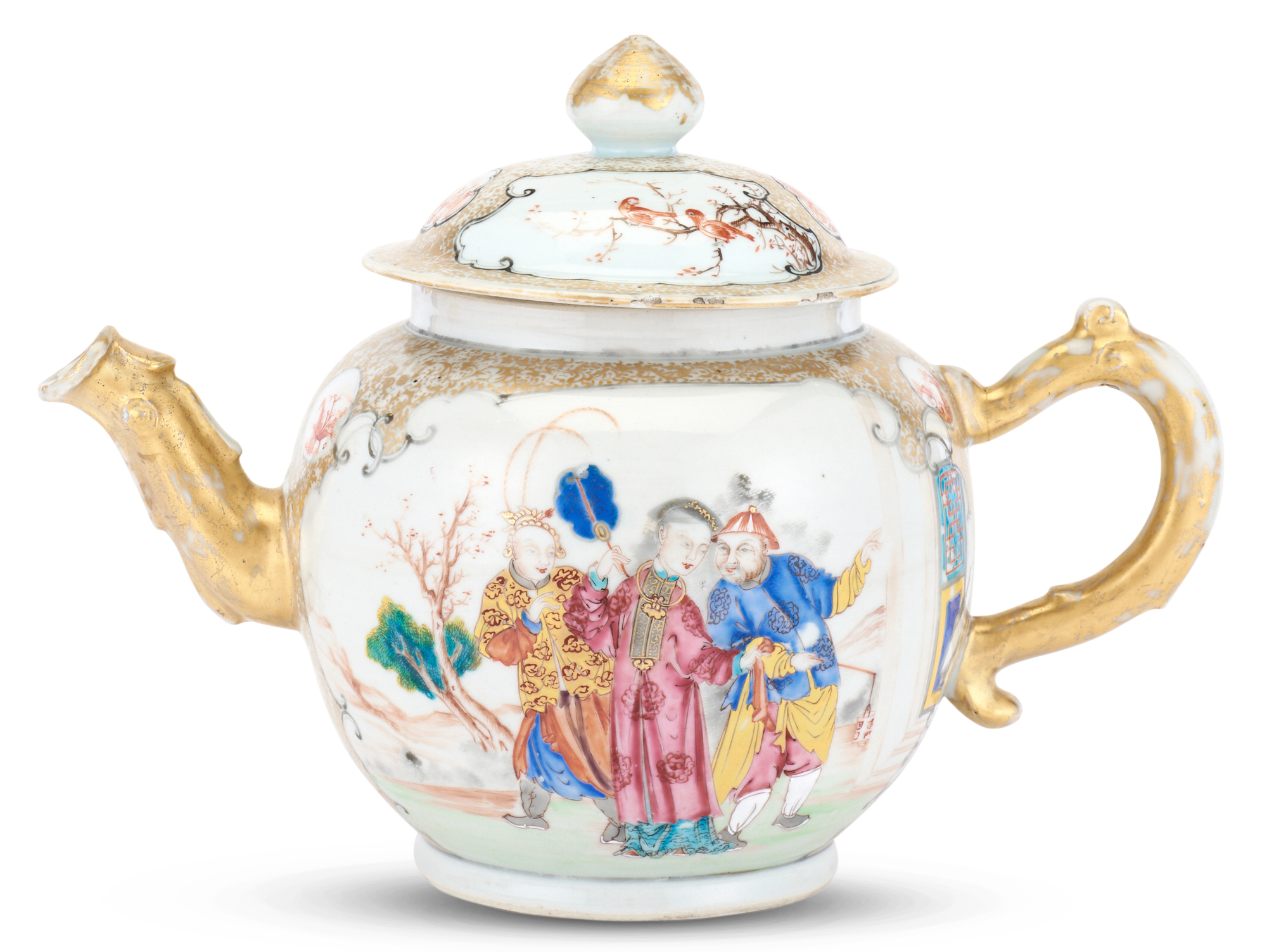 Lot image - A Large Chinese Export Porcelain Teapot