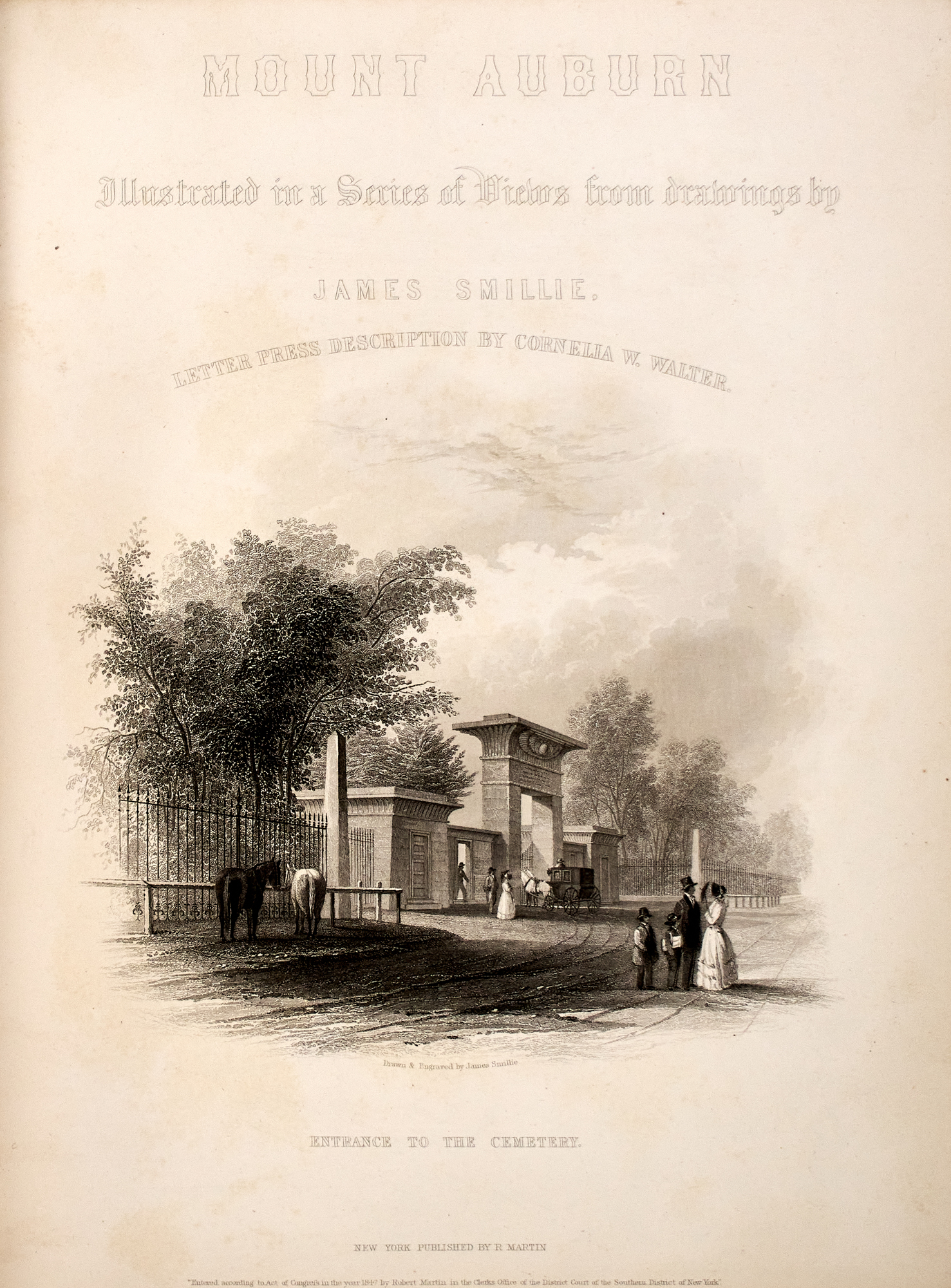 Lot image - SMILLIE, JAMES and CORNELIA W. WALTER  Mount Auburn Illustrated...