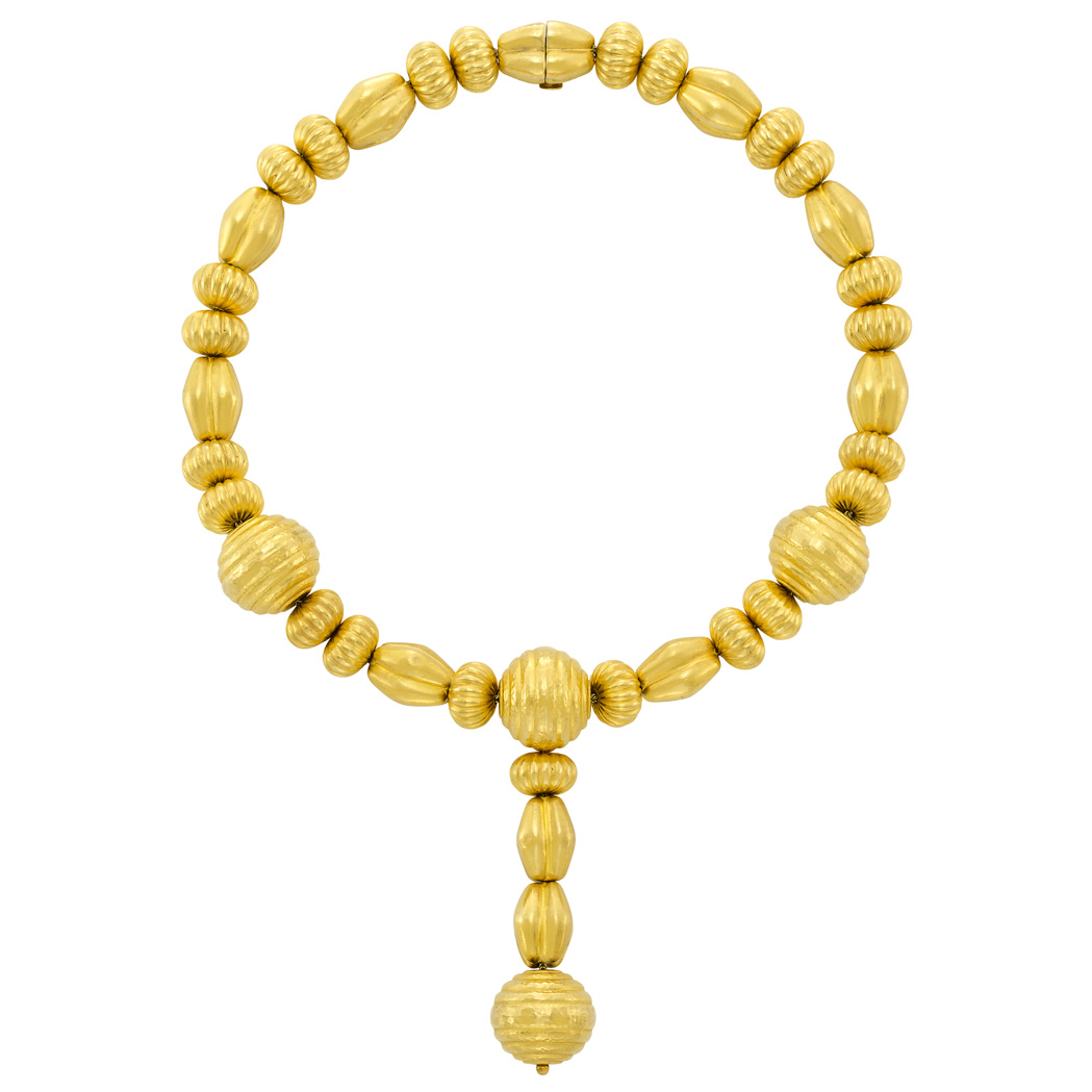 Lot image - High Karat Gold Pendant-Necklace, Ilias Lalaounis