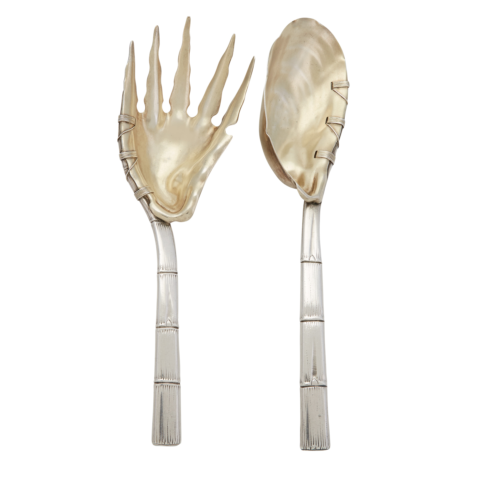 Lot image - Gorham Sterling Silver and Parcel Gilt Bamboo