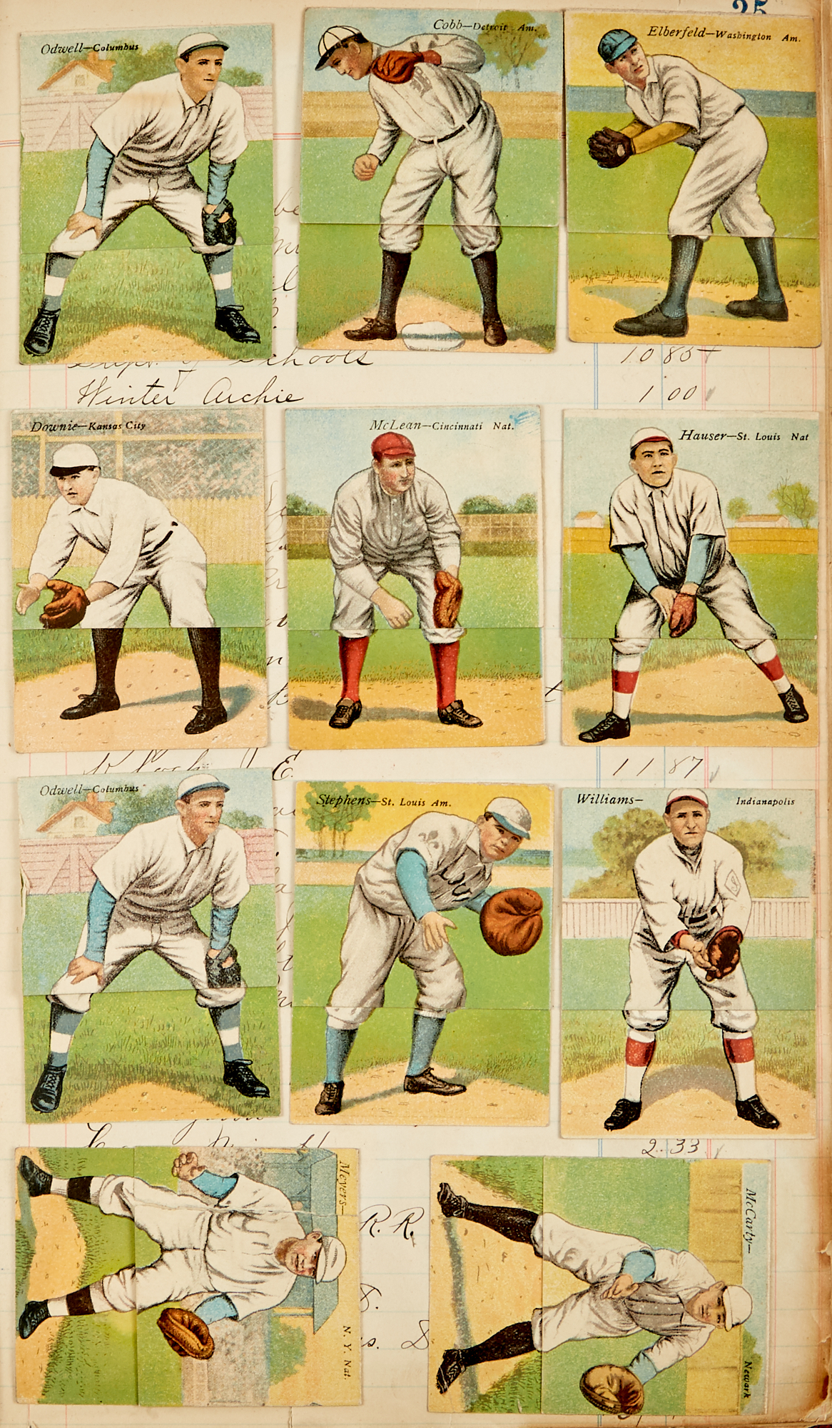 Lot image - Treasure Album of Mounted Baseball and Tobacco Cards