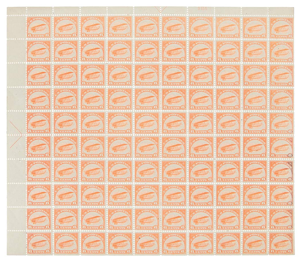 Lot image - United States 1918 6 Cents Air Post Issue Scott C1