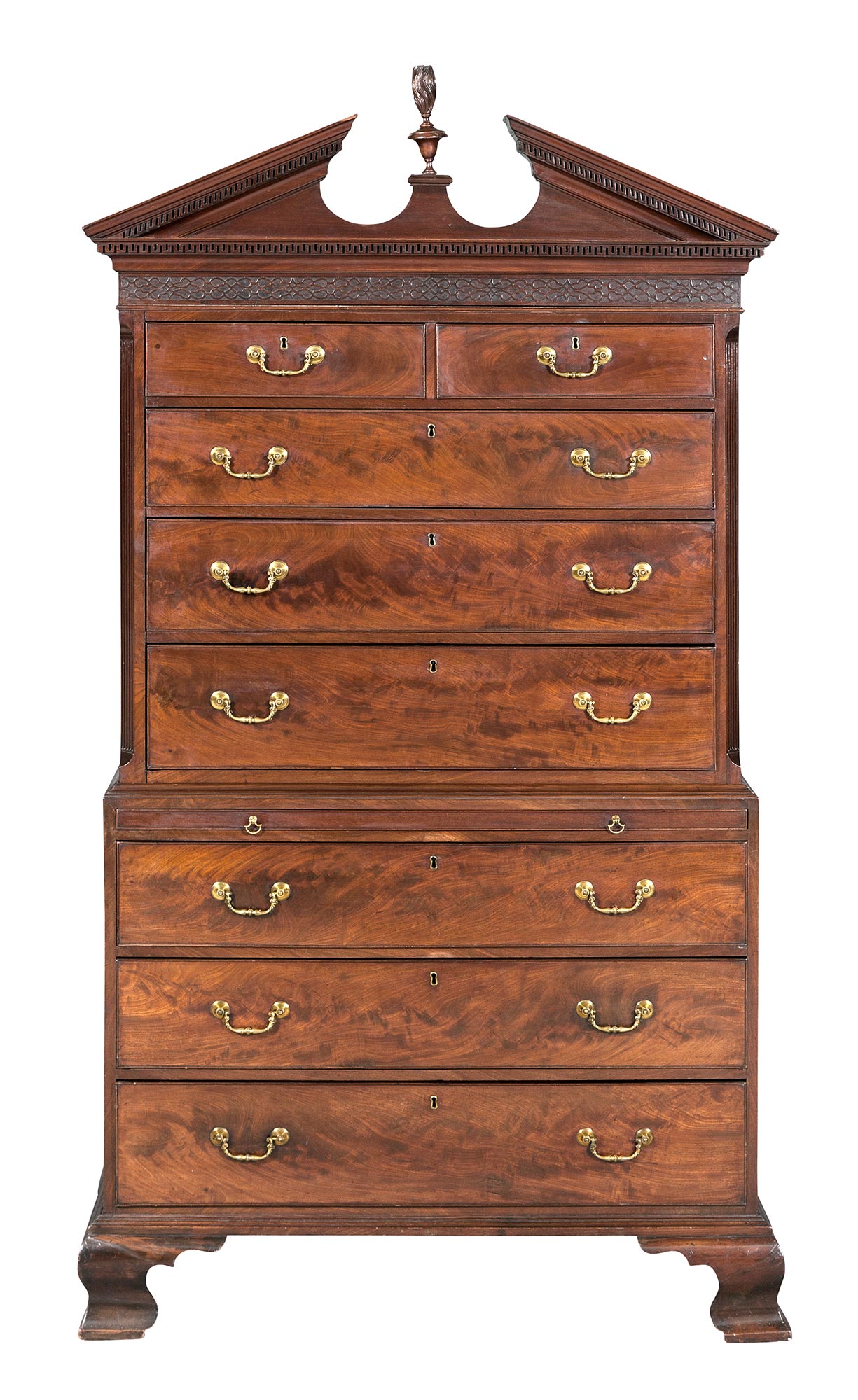 Lot image - George III Mahogany Chest-on-Chest