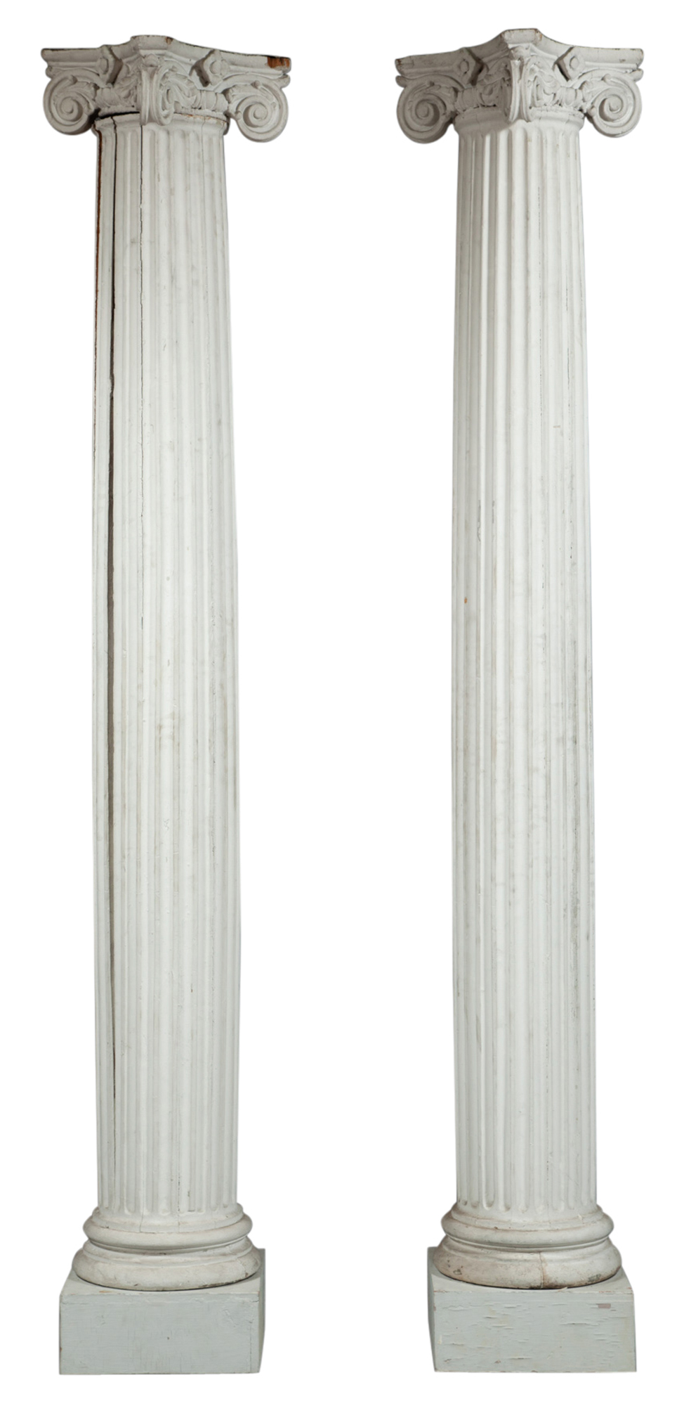 Lot image - Pair of White-Painted Columns