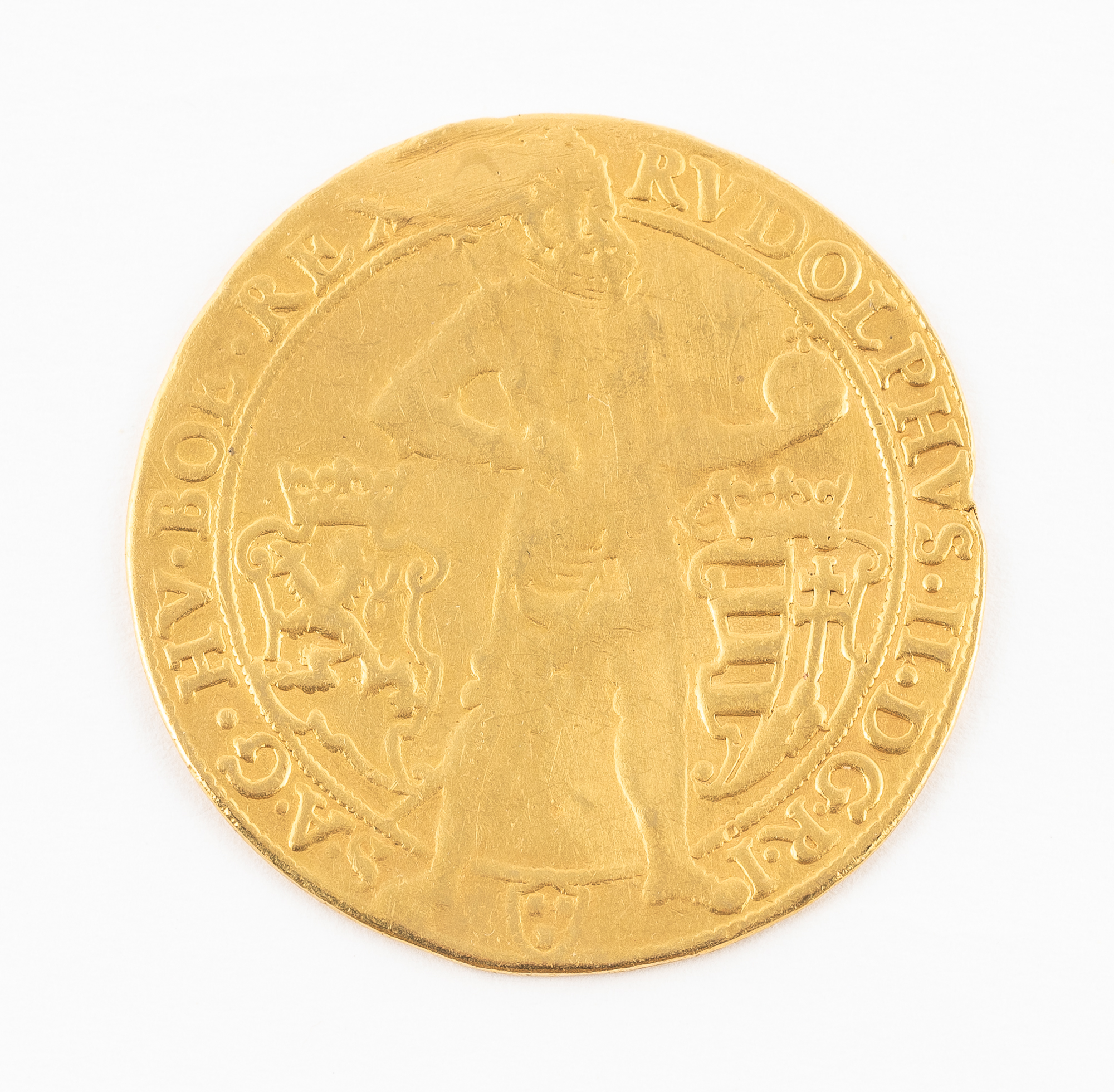 Lot image - Bohemia Rudolf II 1576-1612 5 Ducats 1603 MB# 327 Fr 11c (81)