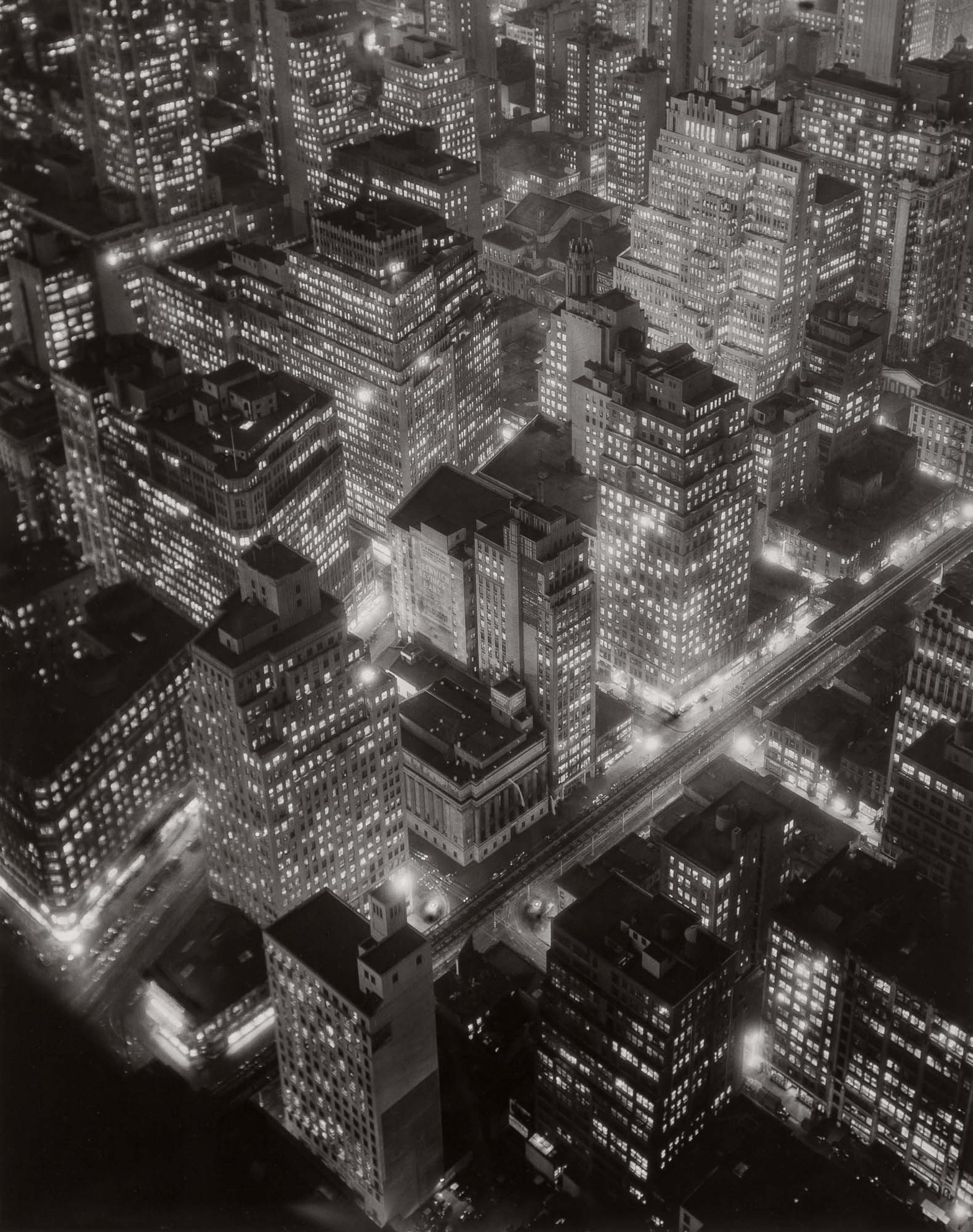Lot image - ABBOTT, BERENICE (1898-1991)  New York at Night,